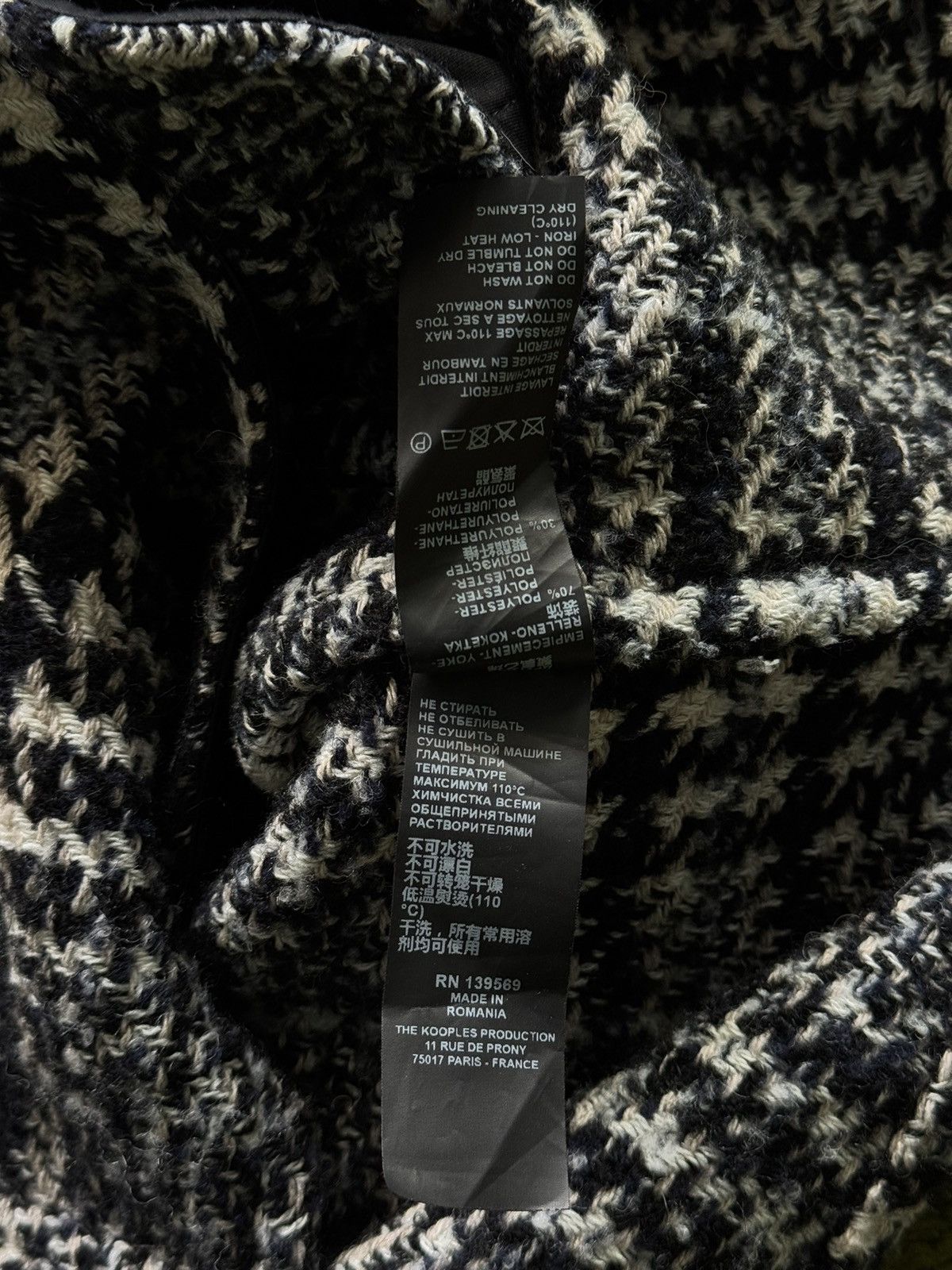 The Kooples The Kooples alpaca wool blend checkered jacket Size S / US 4 / IT 40 - 7 Thumbnail