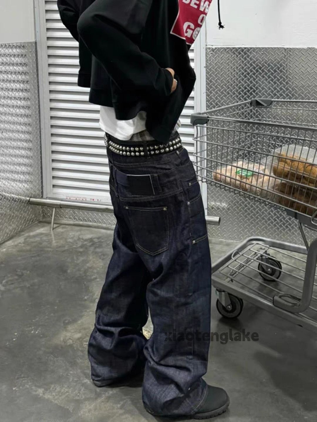 Vintage Unisex utility dance yuppie loose baggy carpenter jeans Size US 34 / EU 50 - 3 Thumbnail