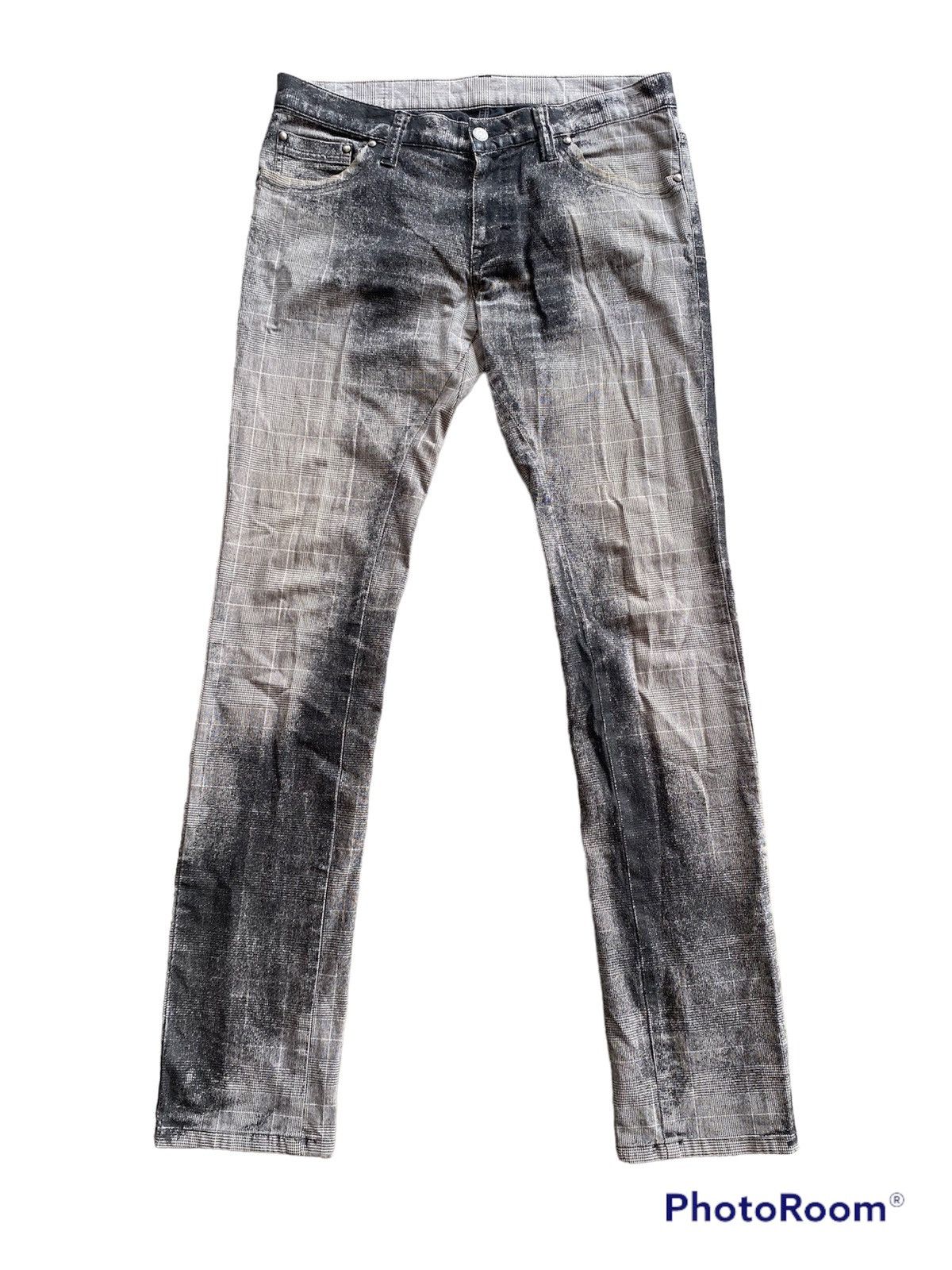 Japanese Tornado Mart Punk Grunge Slab Waxed Slack Jeans