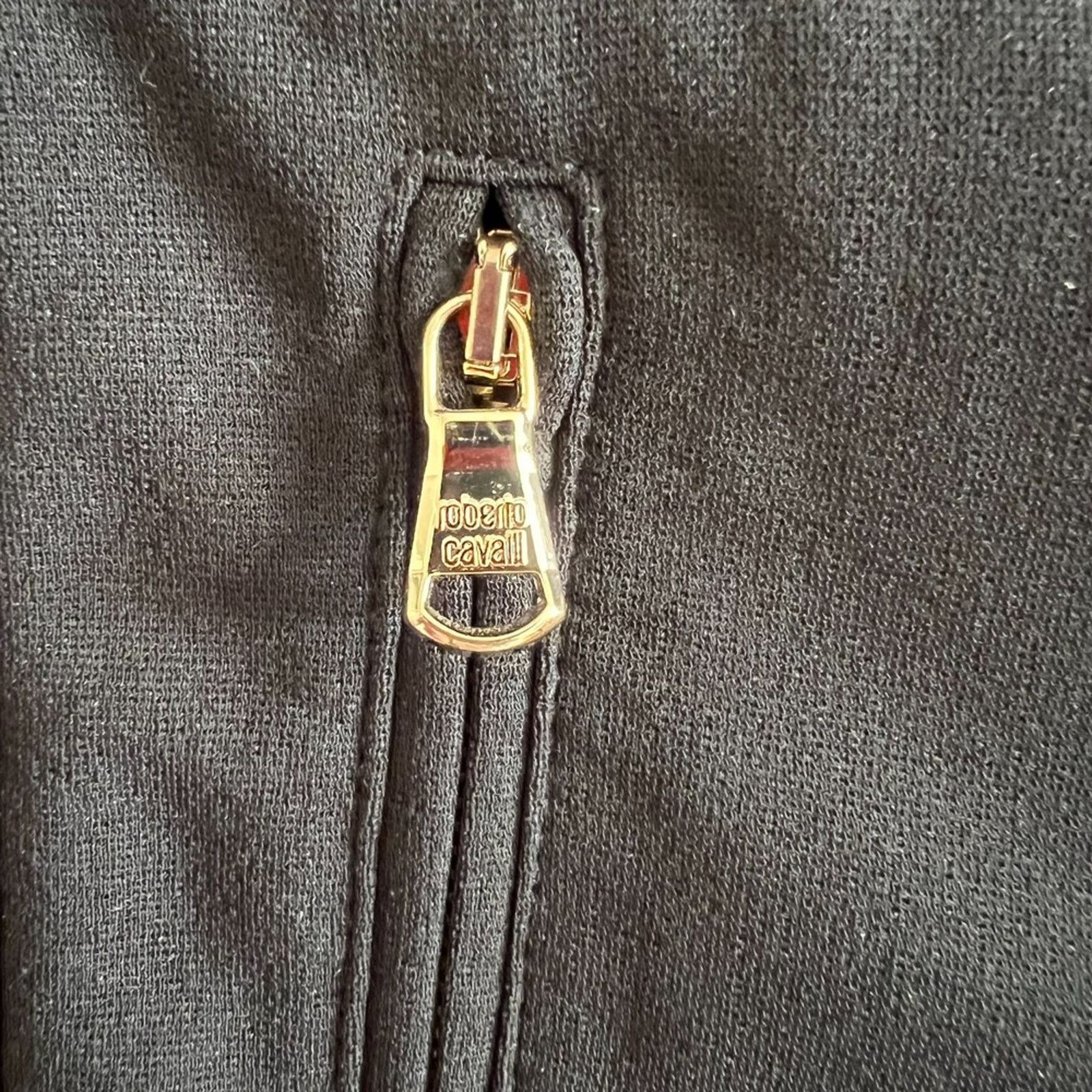 Roberto Cavalli ROBERTO CAVALLI Black Mid-Rise Cropped Skinny Pants, M/IT42 Size 27" / US 4 / IT 40 - 4 Thumbnail