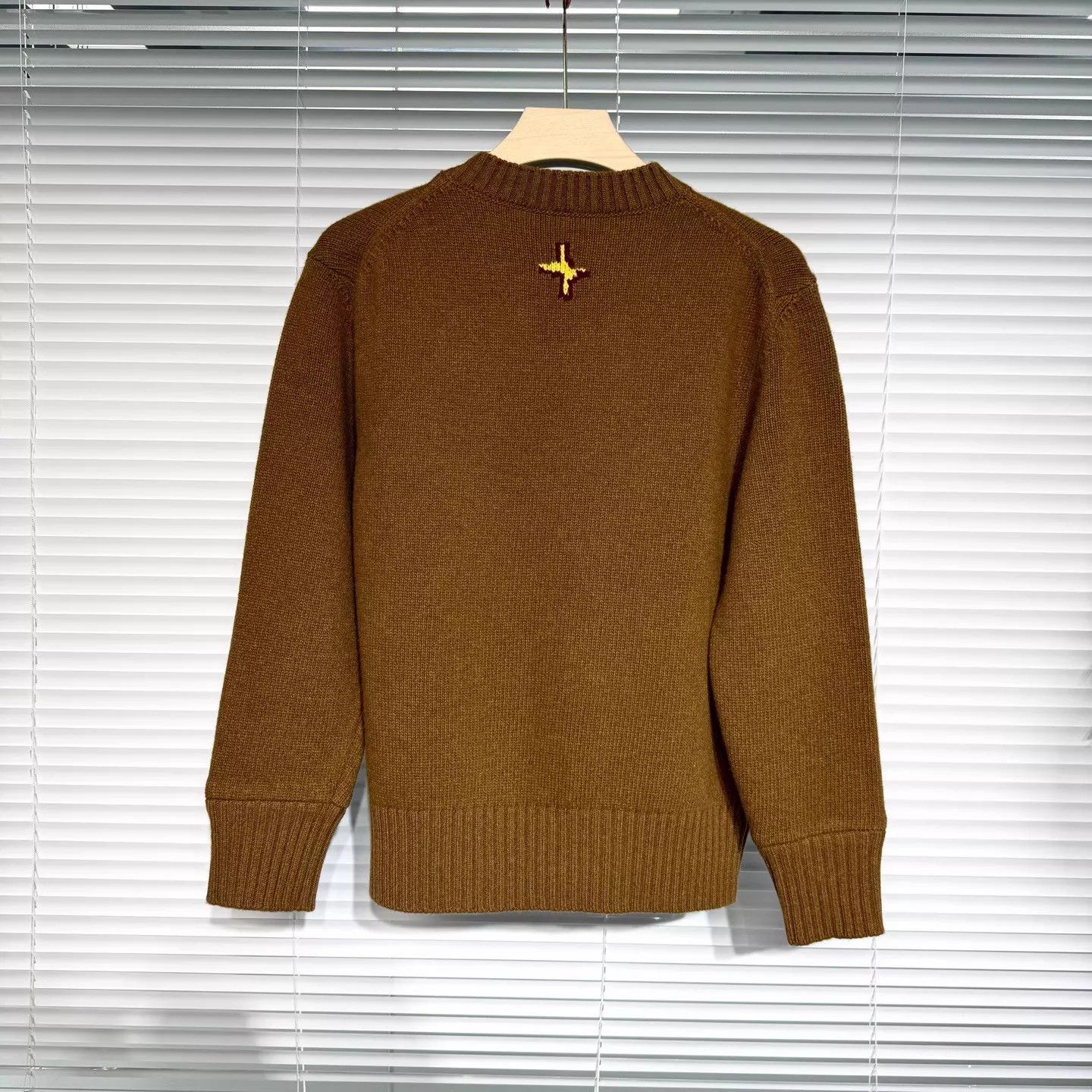 Dior DIOR x LH Knit Sweater Intarsia Wool-Cash Stripe Collar Brown S Size US S / EU 44-46 / 1 - 2 Thumbnail