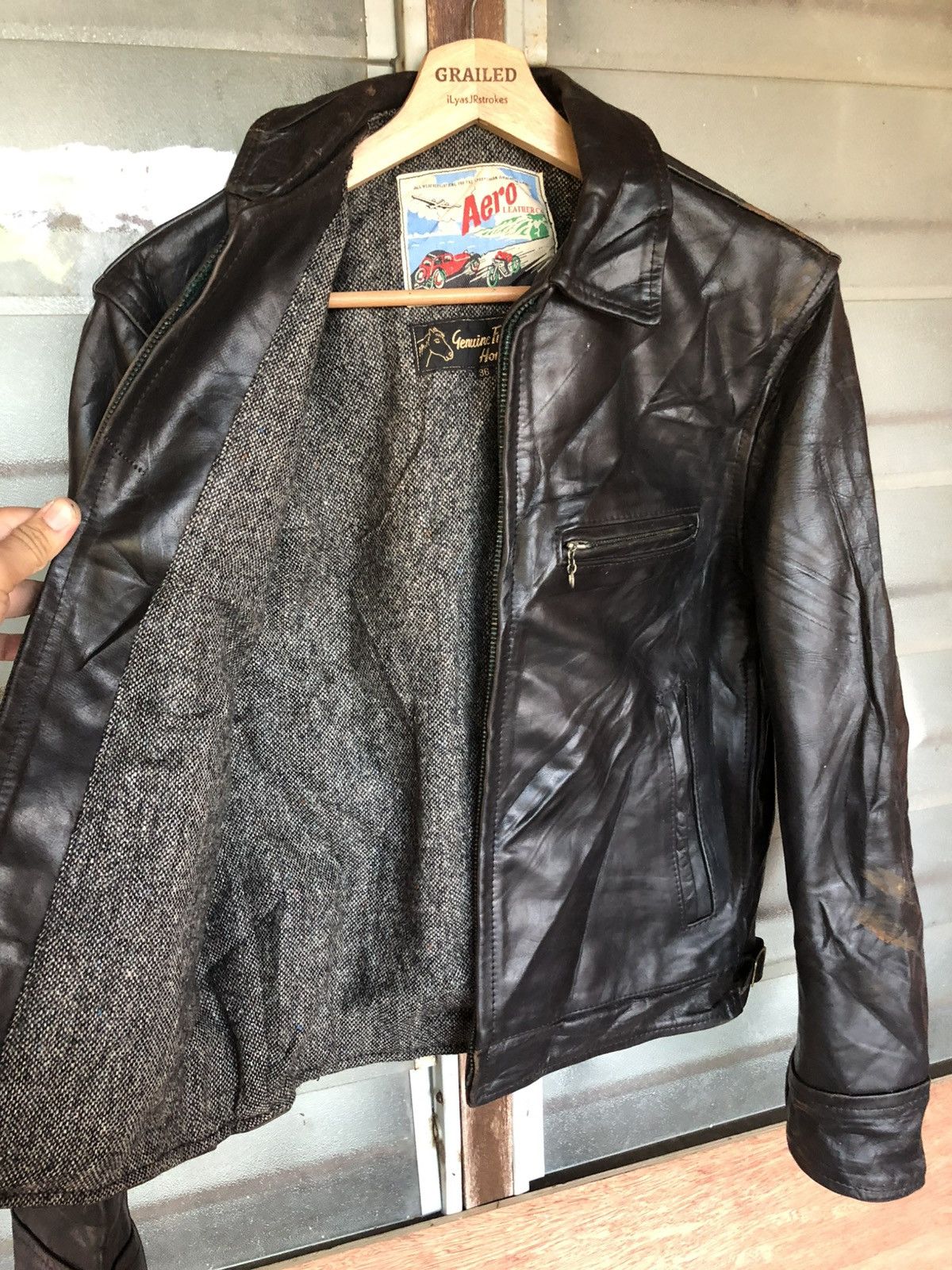 Aero Leathers Vintage Aero Leathers Genuine Horsehide Motorcycle Jacket Size US M / EU 48-50 / 2 - 9 Thumbnail