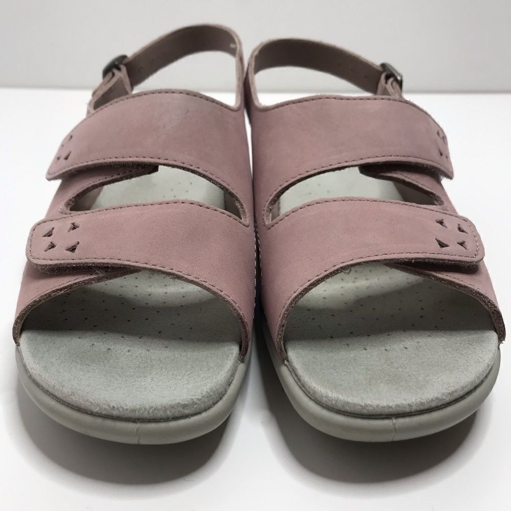Other Hotter Comfort Easy Pink Nubuck Leather Ankle Strap Wedge Sa Size US 8.5 / IT 38.5 - 2 Thumbnail