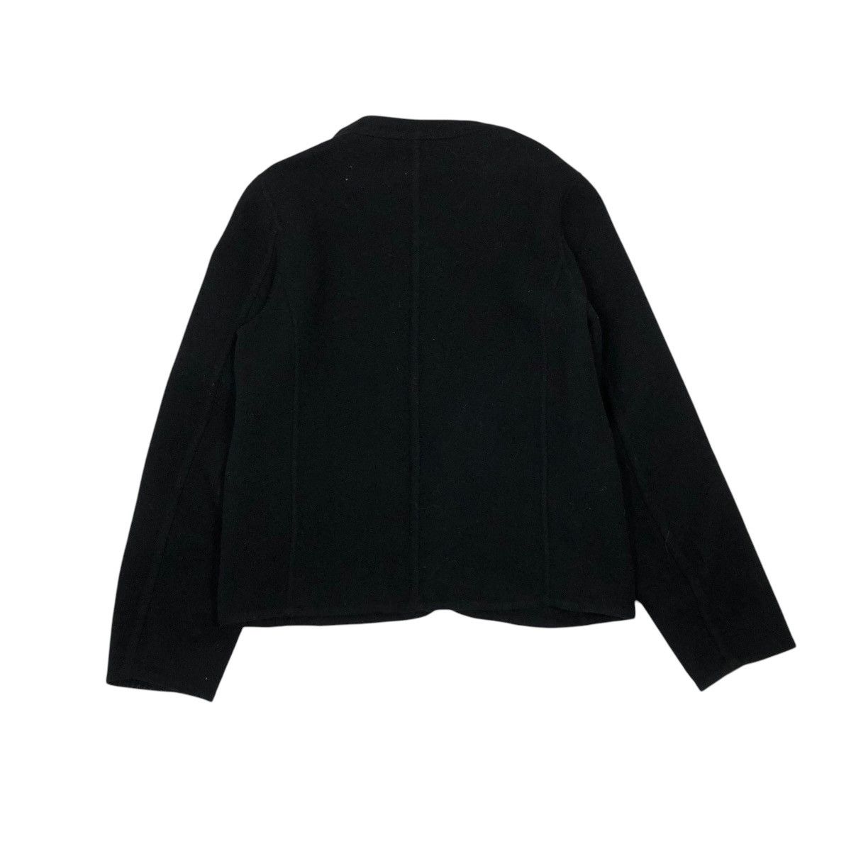 Jil Sander 🔥RICH BLACK CROPPED WOOL JACKET BIKER JILL SANDER J+ UNIQLO Size L / US 10 / IT 46 - 2 Thumbnail