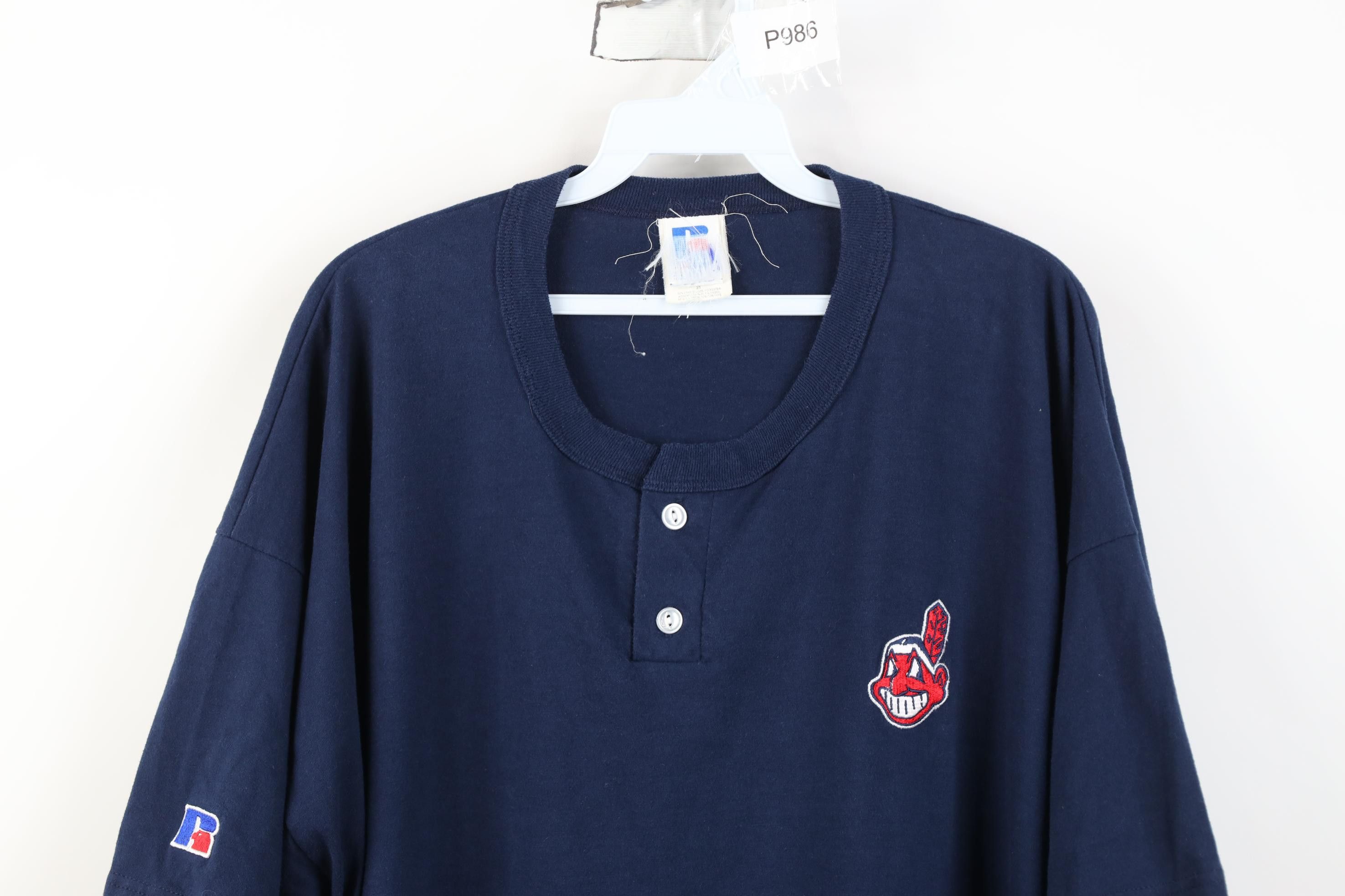 Russell Athletic Vintage 90s Russell Athletic Chief Wahoo Cleveland T-Shirt Size US XXL / EU 58 / 5 - 2 Thumbnail