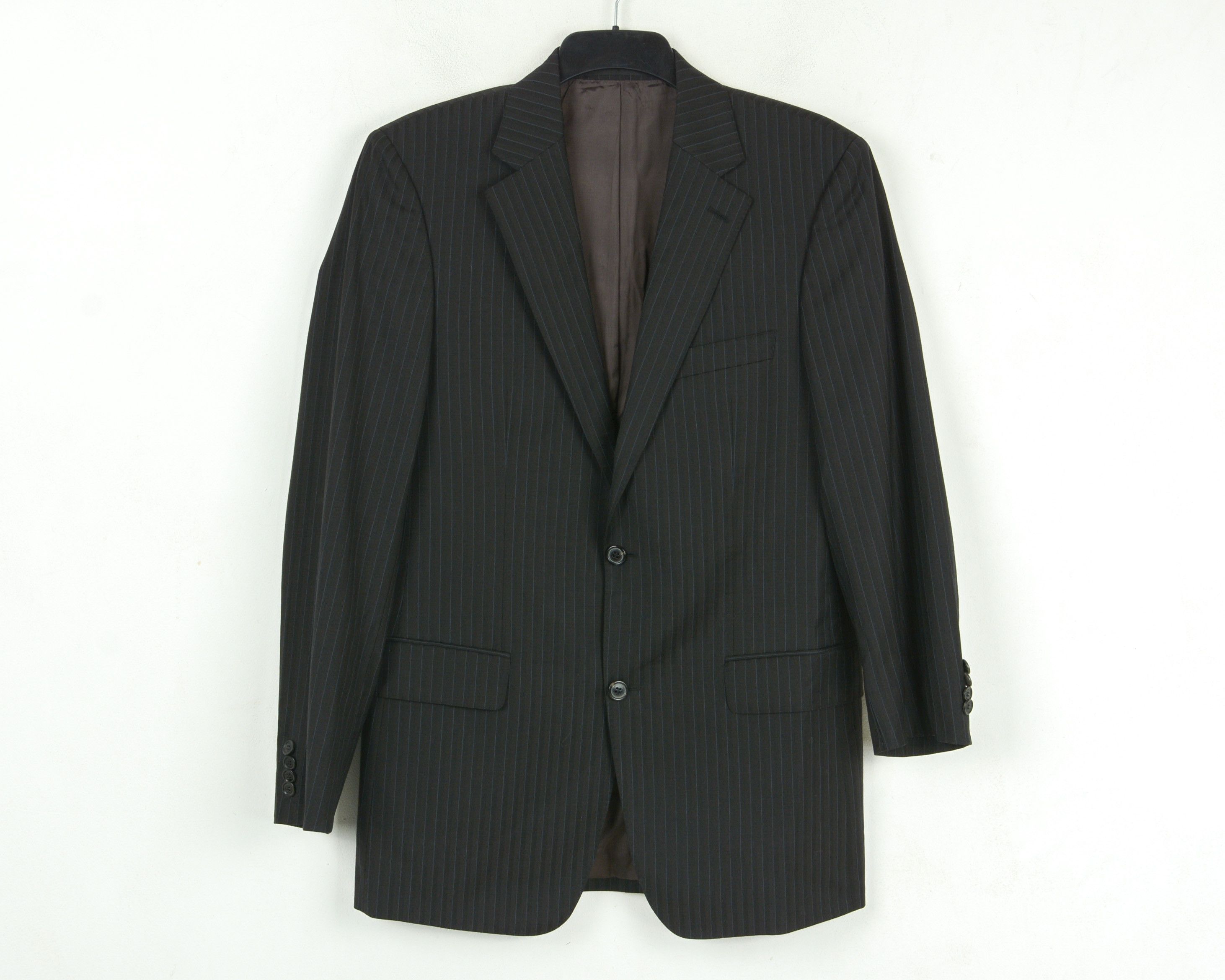 Hugo Boss Burton/Reno Men Blazer US 38L Pinstriped Jacket Coat Suit XS Size 38L - 1 Thumbnail