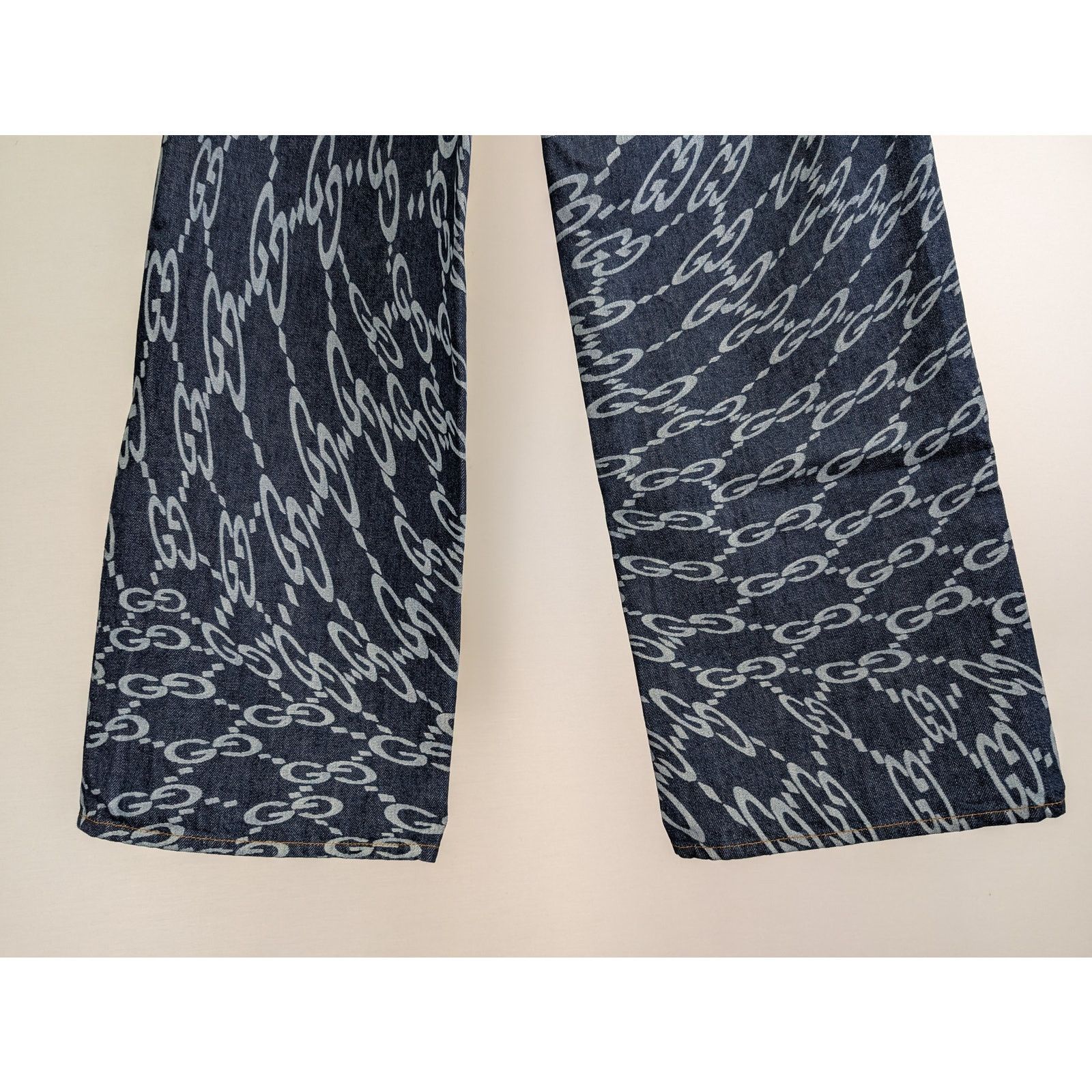 Gucci o1rshd1 ECO Org GG Distorted Laser Pant in Dark Blue Size US 32 / EU 48 - 8 Thumbnail