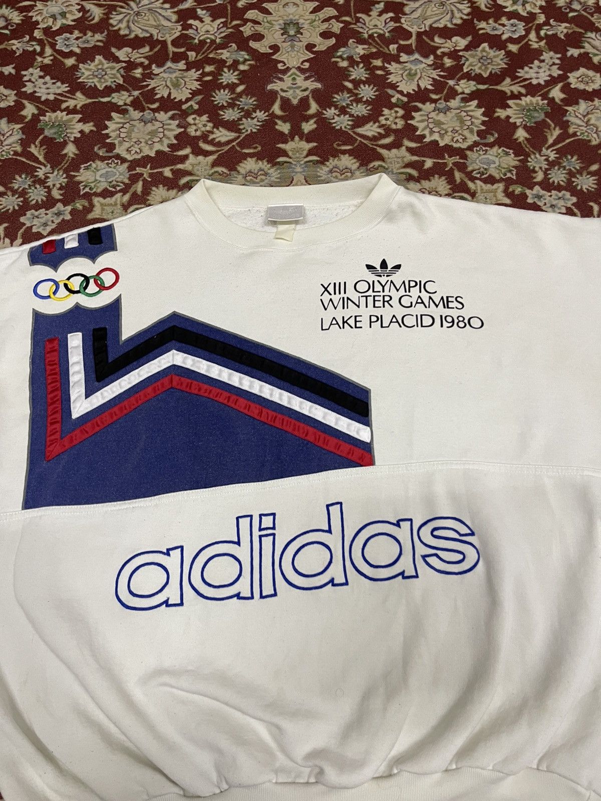 Adidas VINTAGE 1980 ADIDAS LAKE PLACID OLYMPICS SWEATSHIRT OVP Size US XL / EU 56 / 4 - 5 Thumbnail