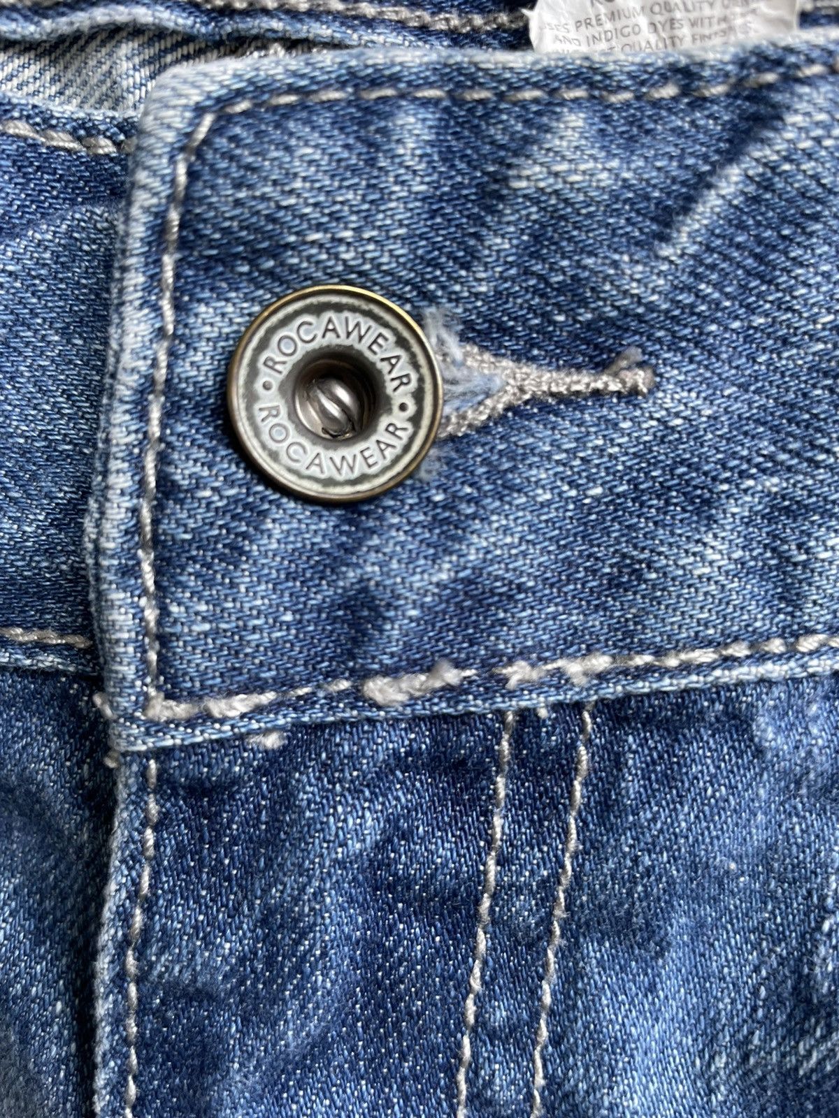 JNCO × Rocawear Rocawear R+ Classic Fit Faded Denim Size US 37 - 18 Thumbnail