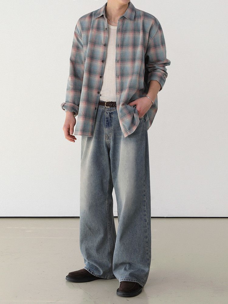 Japanese Brand × Jean Retro loose high street wide leg jeans Size US 32 / EU 48 - 3 Thumbnail