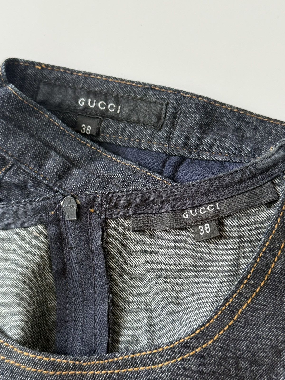 Gucci Gucci by Tom Ford S/S2000 Denim Sleeveless Tank Top & Pants Size XS / US 0-2 / IT 36-38 - 7 Thumbnail