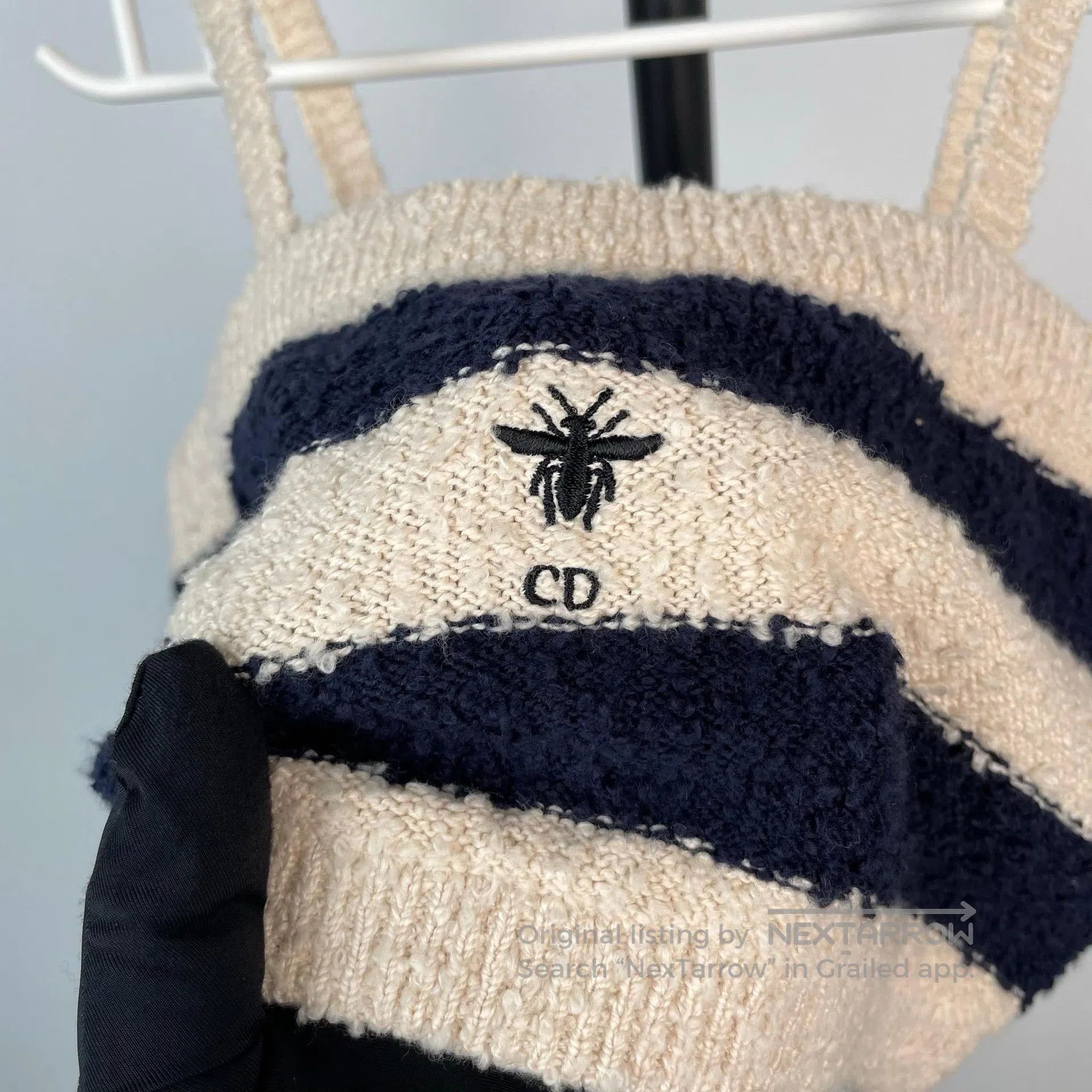 Dior Dior Bee Embroidered Striped Knit Camisole Vest| Size M / US 6-8 / IT 42-44 - 3 Thumbnail