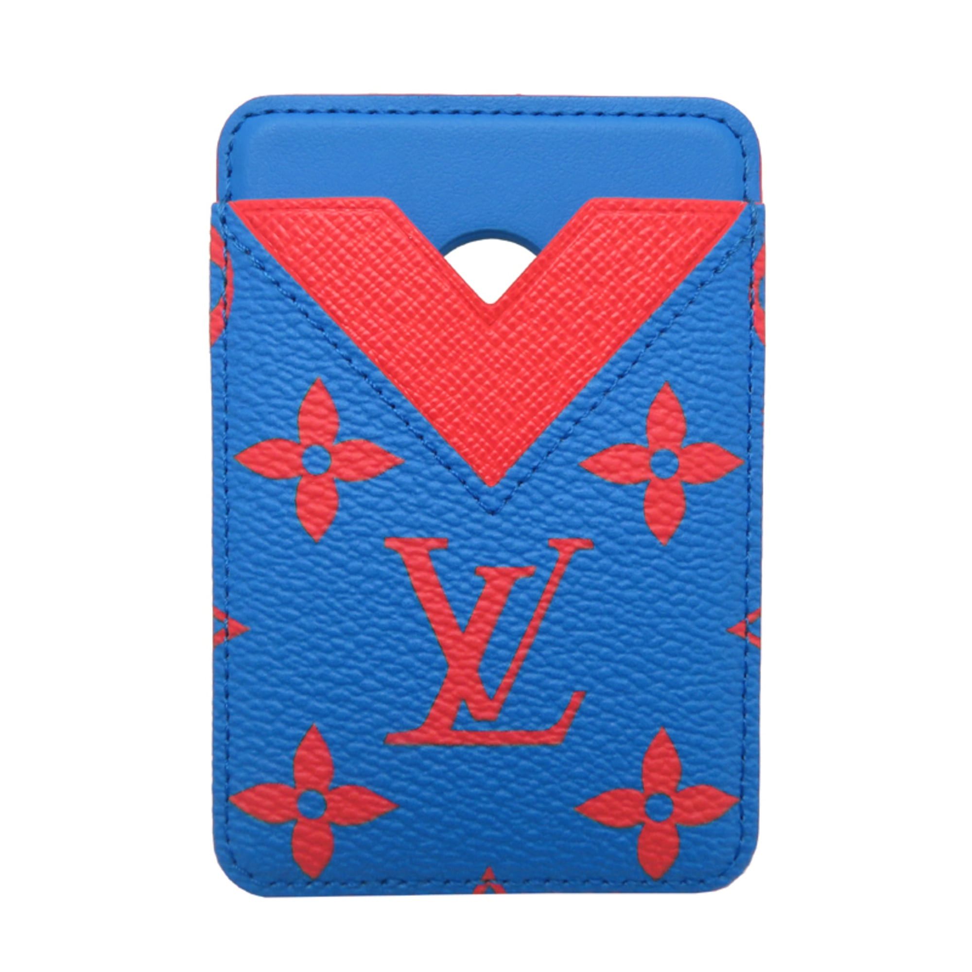 Louis Vuitton Porte Carte Magnet Business Card Case for Men and Women M15034 (Discontinued) Monogram Glow Blue