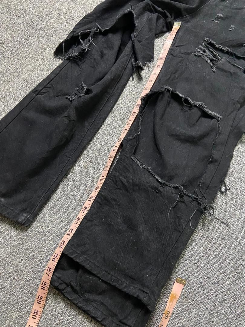 Japanese Brand C.C.U.L Brand Destroyed Double Denim Jeans (197) Size US 28 / EU 44 - 7 Thumbnail