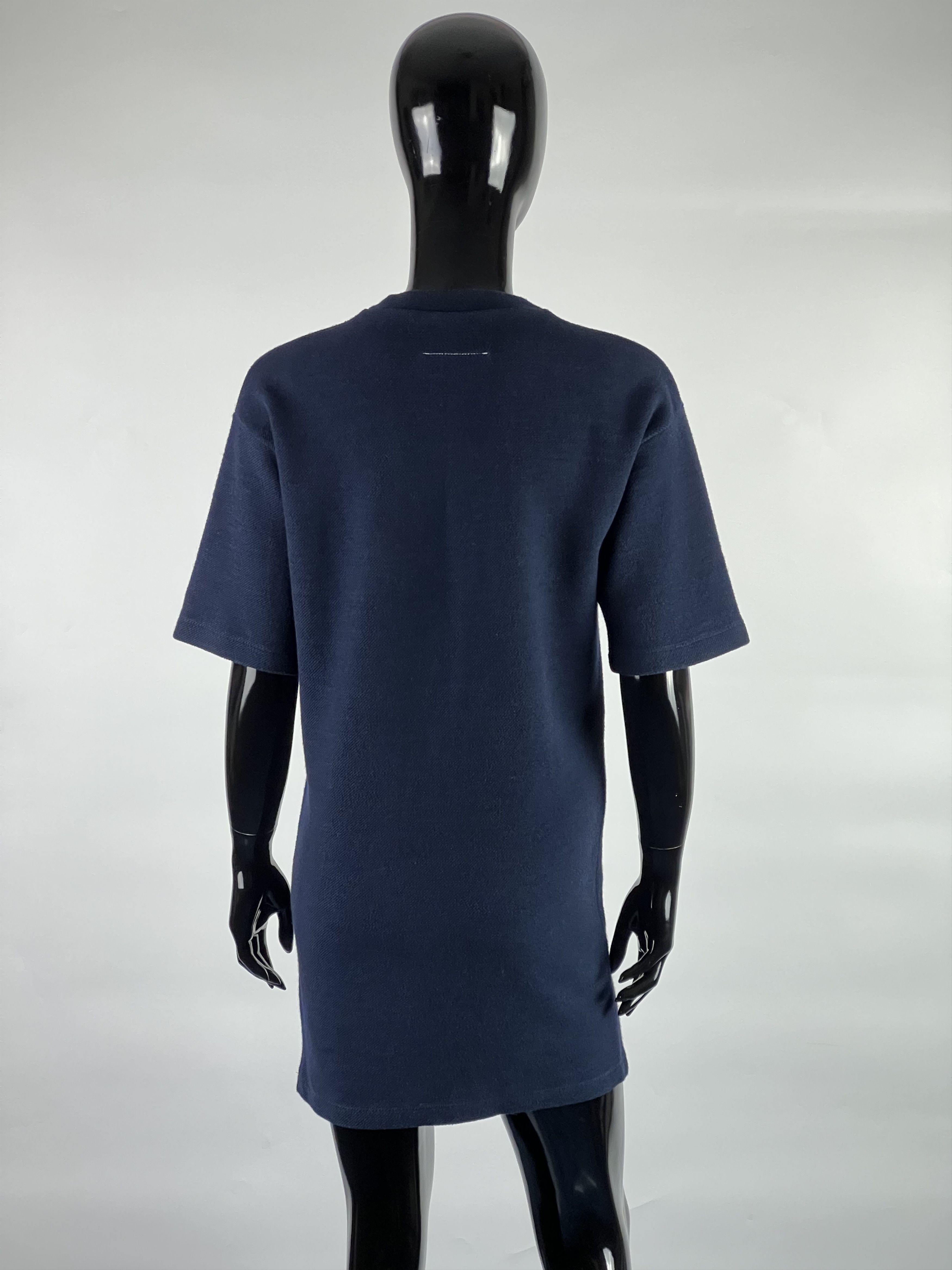 Maison Margiela MM6 Maison Margiela Navy Blue Cotton Dress Size XS / US 0-2 / IT 36-38 - 3 Thumbnail