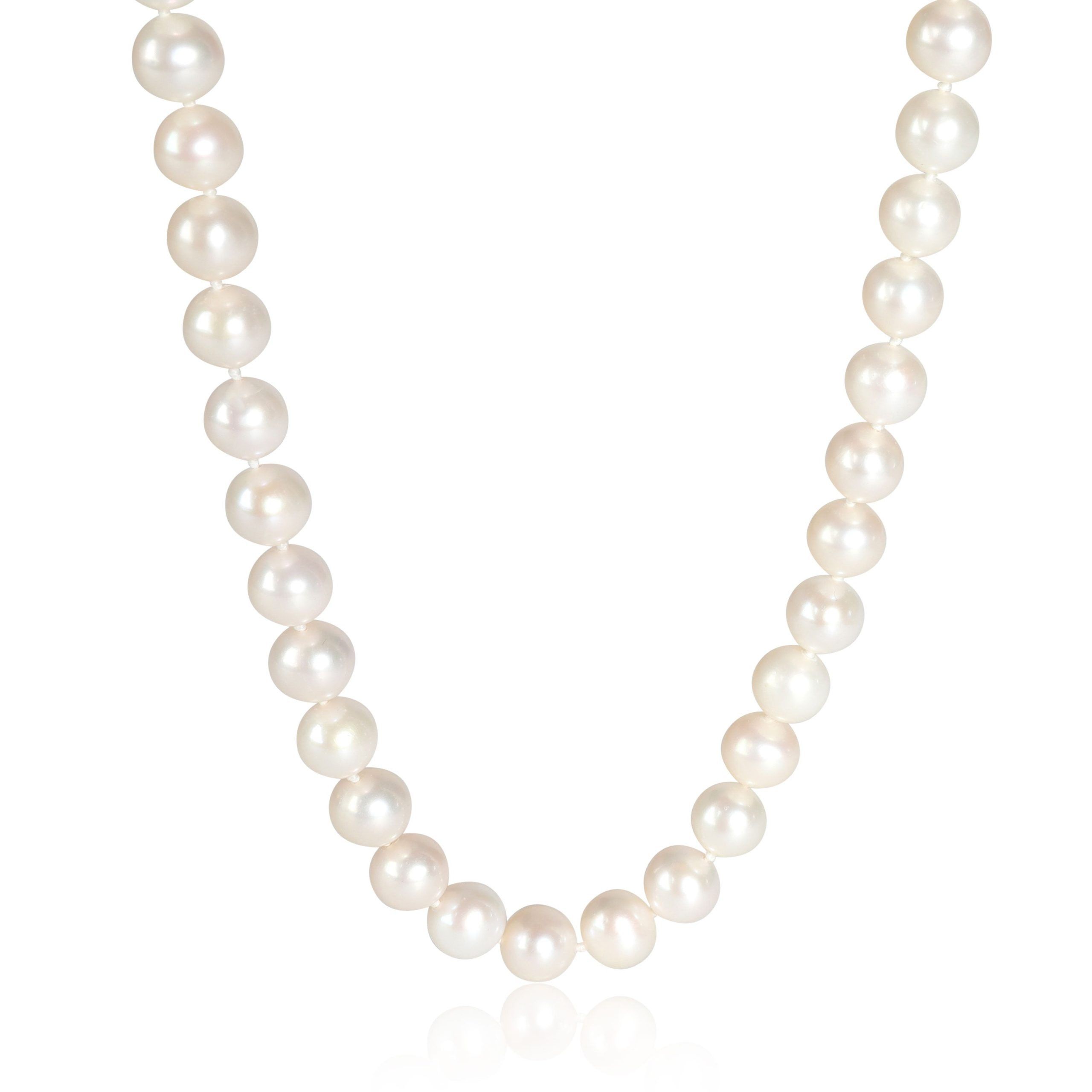 image of David Yurman Pearl Classics Diamond Necklace In Sterling Silver 0.38 Ctw, Women's