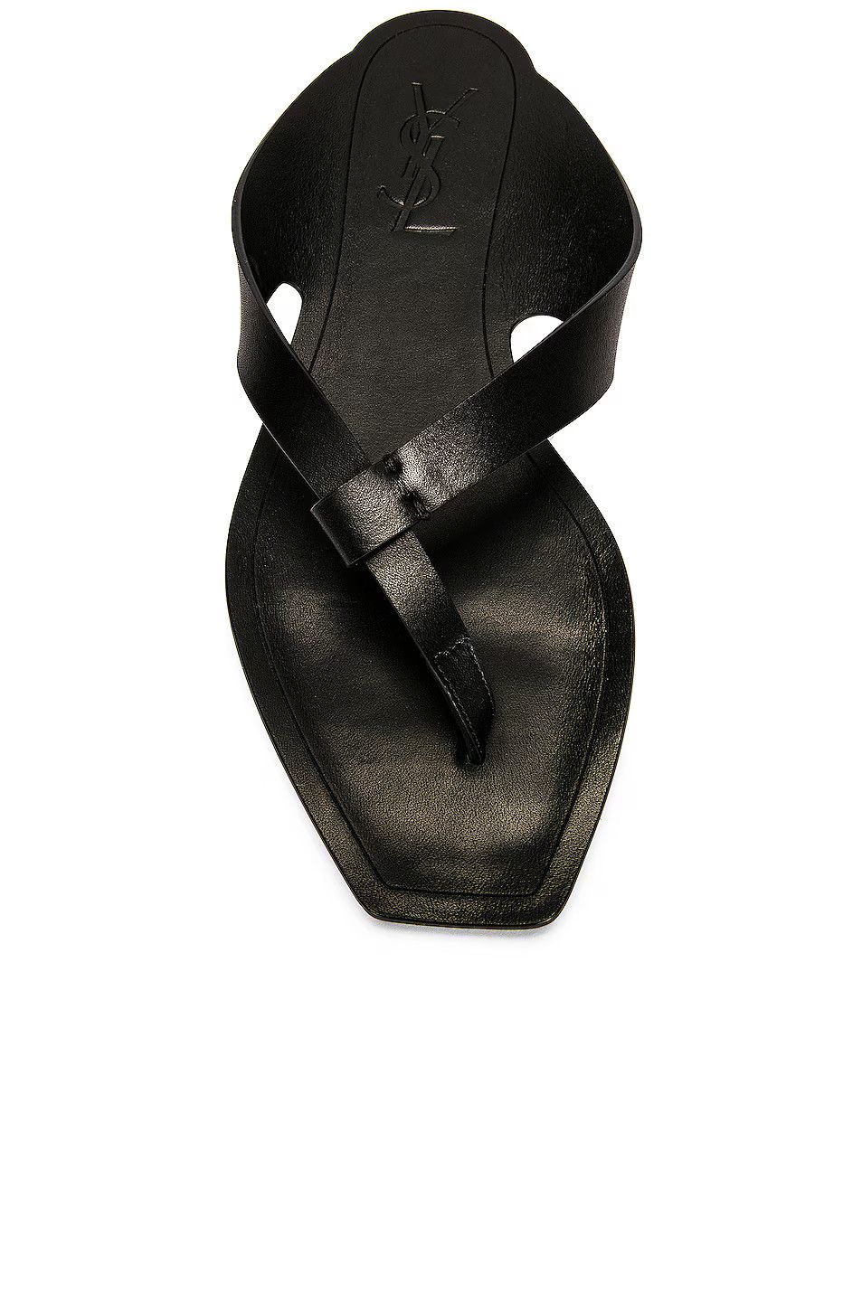 Saint Laurent Paris o1bcso1str1124 Isla Flat Sandals in Nero Size US 7.5 / IT 37.5 - 5 Thumbnail