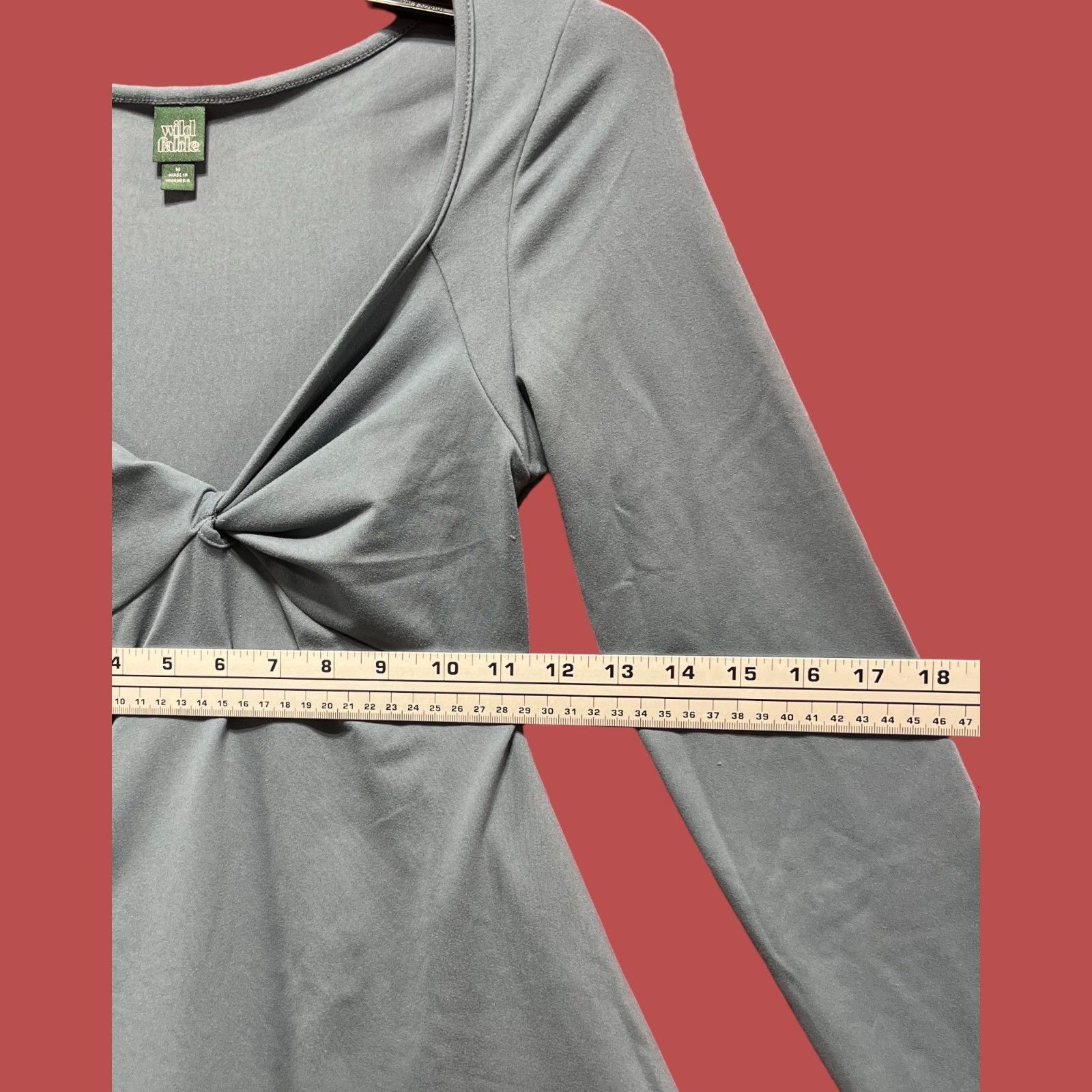 Other Wild Fable - Women's Long Sleeve Twist - Front Mini Knit Ska Size M / US 6-8 / IT 42-44 - 3 Thumbnail