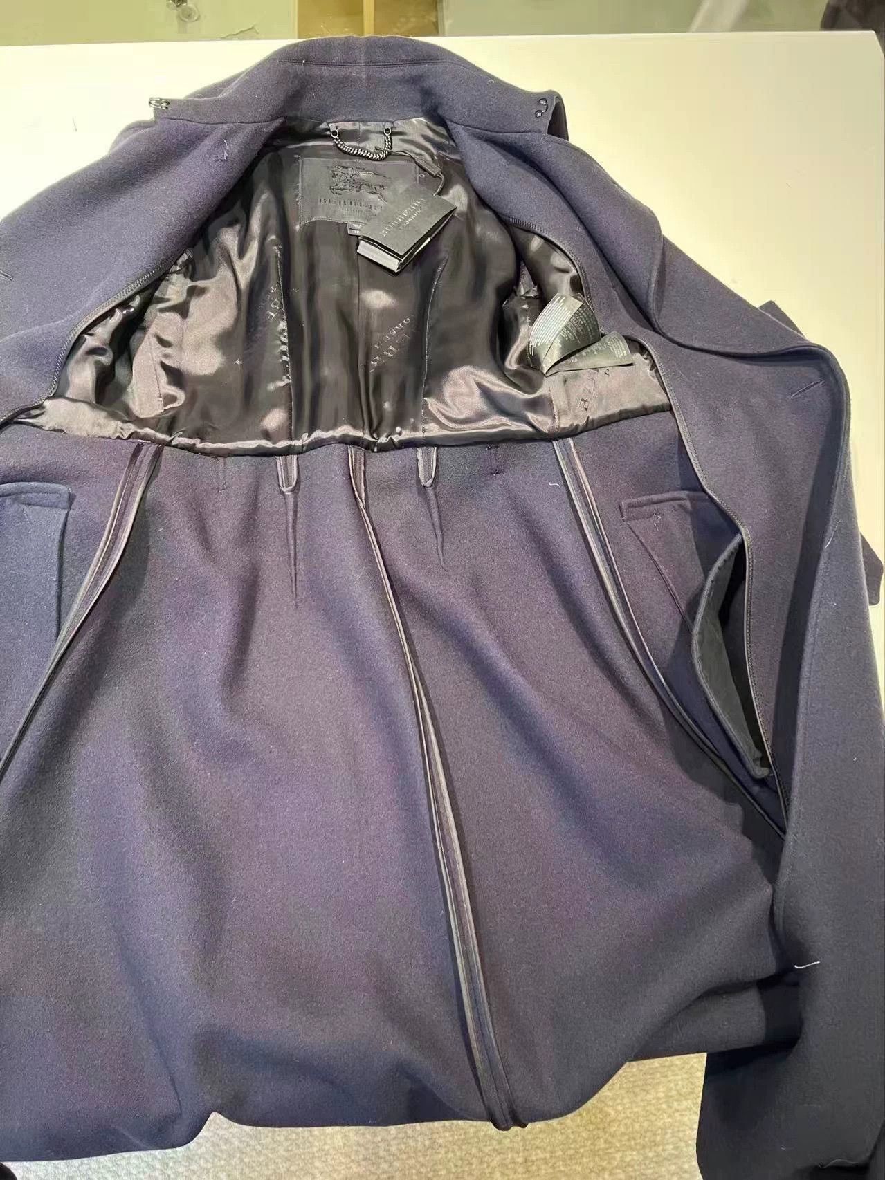 Burberry BURBERRY PRORSUM Wool Coat Navy 40 New Milan Size S / US 4 / IT 40 - 5 Thumbnail