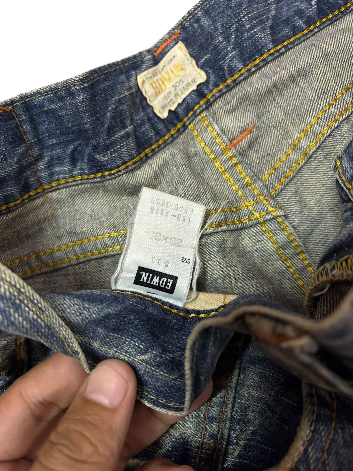 Edwin Vtg Edwin Japan 511 Grunge Distressed Jeans Size US 32 / EU 48 - 11 Thumbnail