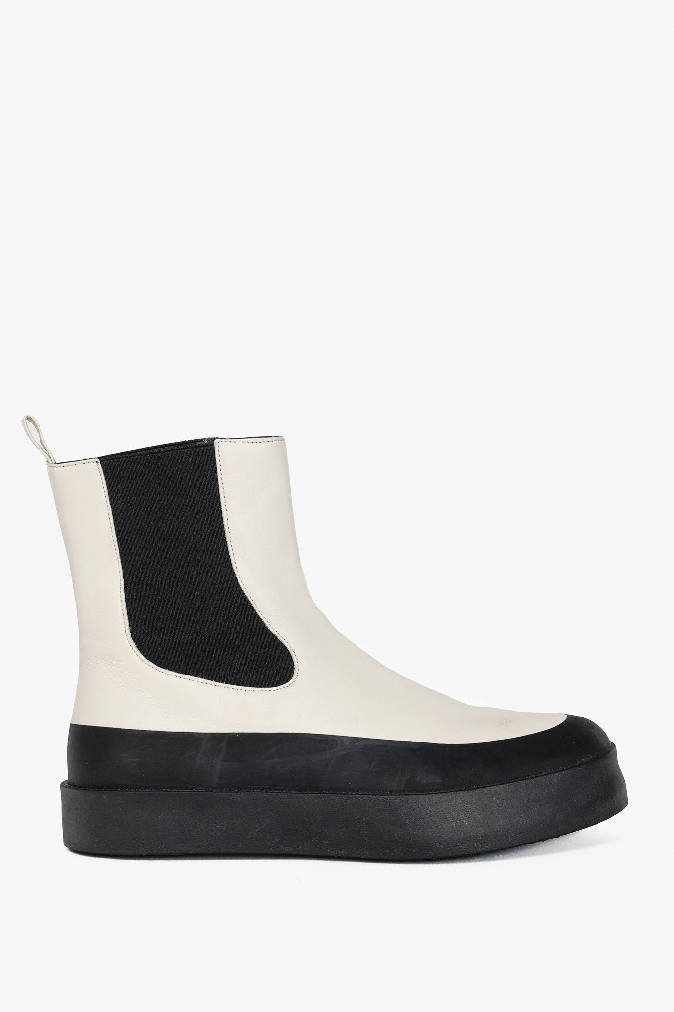 NEOUS NEOUS Zaniah Cream & Black Platform Chelsea Boots Size US 6.5 / IT 36.5 - 1 Thumbnail