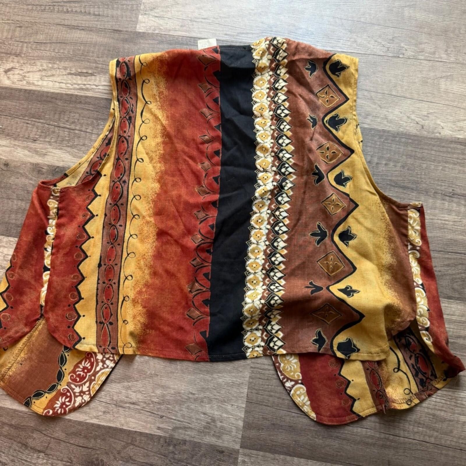 Other Maggie Lawrence Vintage Vest Small Tribal Boho Size S / US 4 / IT 40 - 5 Thumbnail