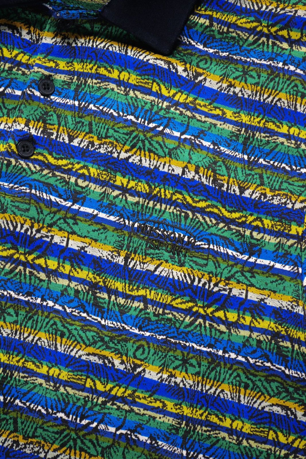 Missoni 90s Missoni Sport Knit Floral Striped Polo Shirt Size US L / EU 52-54 / 3 - 2 Thumbnail