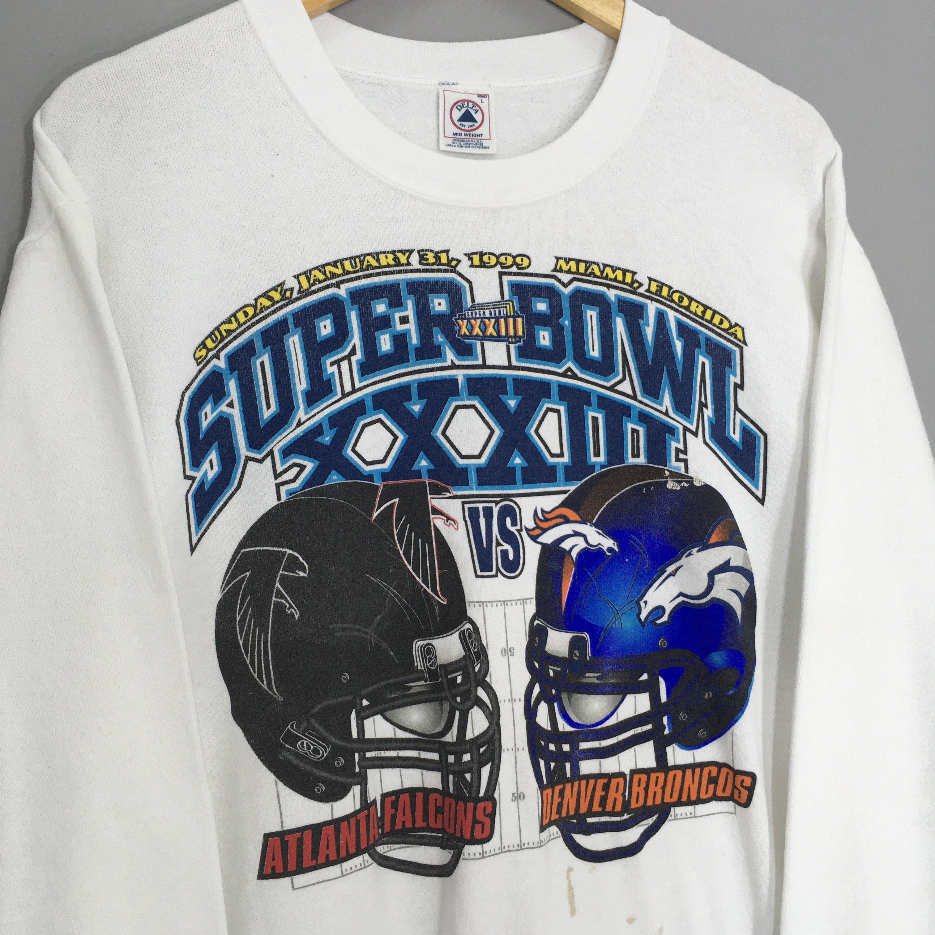 NFL × Vintage Vintage 1990s Super Bowl XXXIII Nfl Sweatshirt Large Size US L / EU 52-54 / 3 - 3 Thumbnail