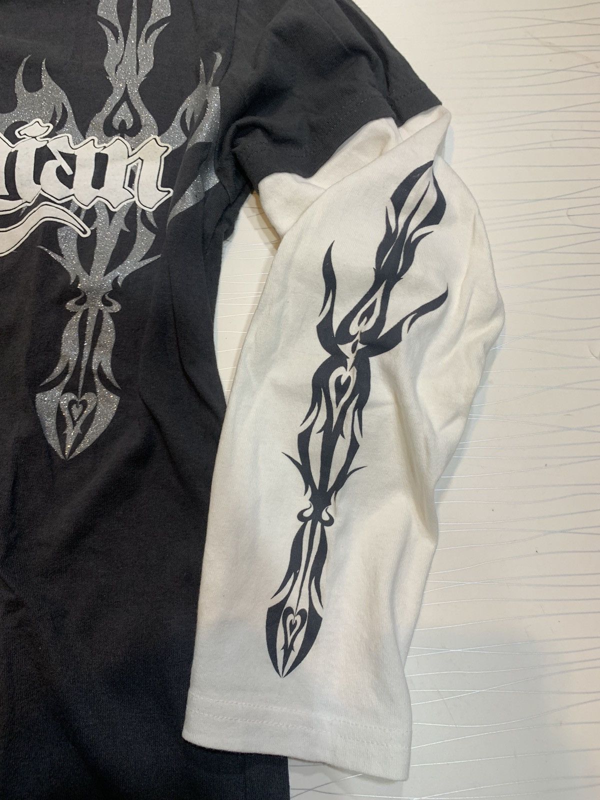 Japanese Brand Guardian Gothic Flame Layered Long Sleeve Tee Size US L / EU 52-54 / 3 - 4 Thumbnail