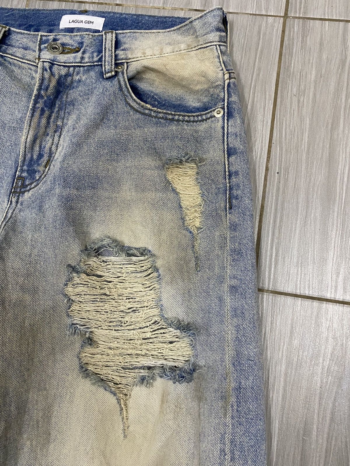 Hysteric Glamour Heavy Distressed Denim Jeans – Extreme Fade & Ripped Size US 28 / EU 44 - 5 Thumbnail