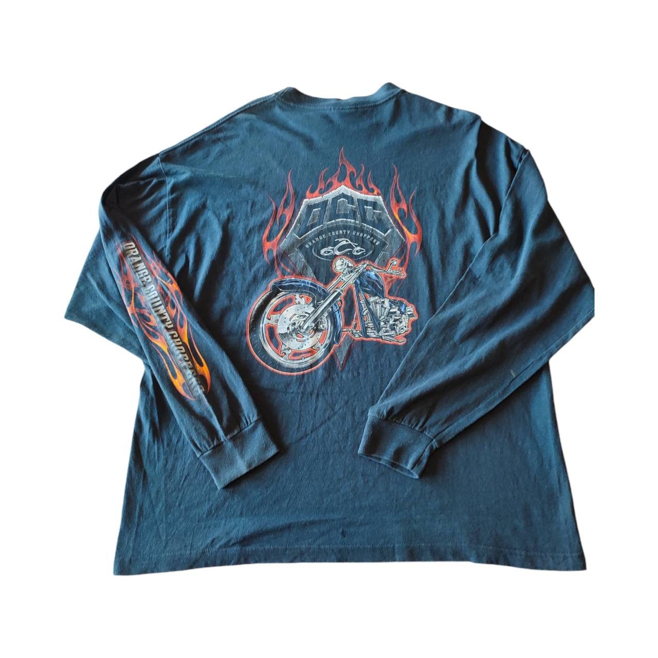 Harley Davidson × Vintage × West Coast Choppers Orange County Choppers Long Sleeve Shirts Size US XL / EU 56 / 4 - 1 Thumbnail