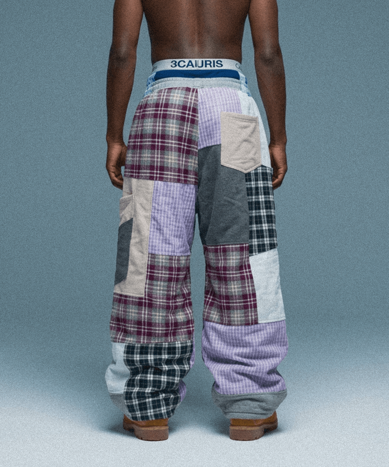 Other 3CAURIS 90s Patchwork Baggy Size US 37 - 3 Thumbnail