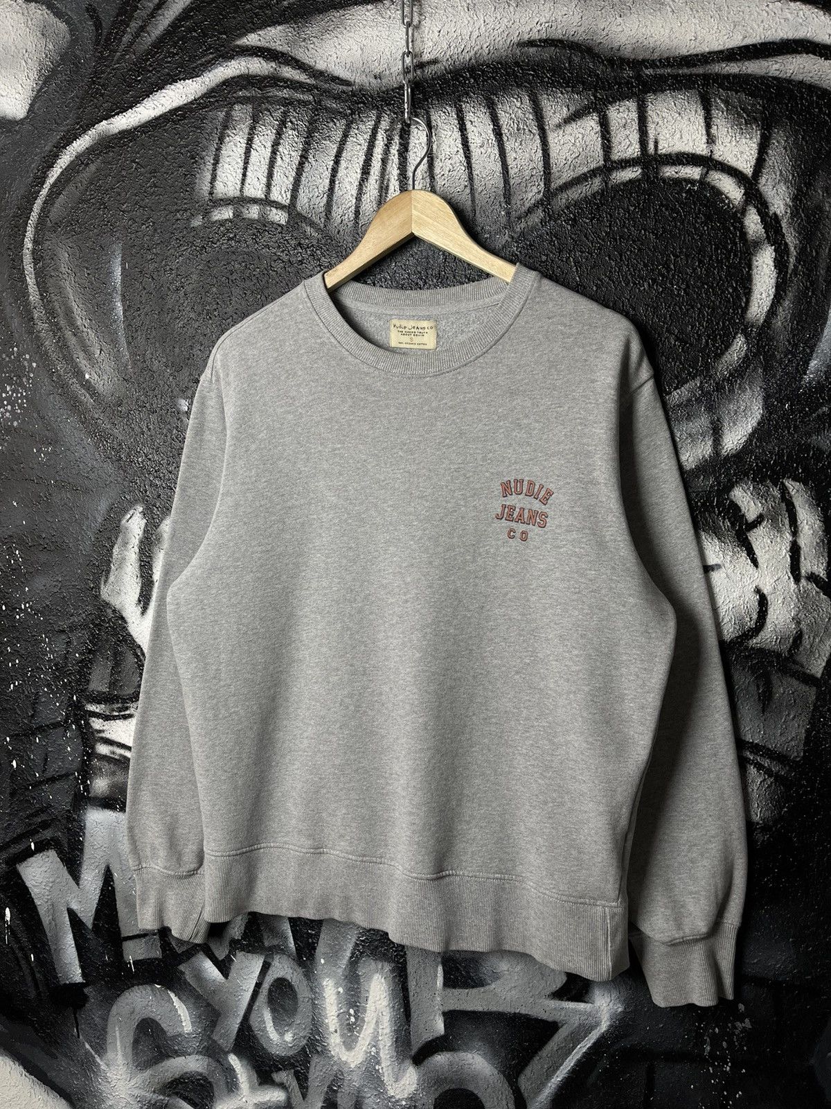 Japanese Brand × Nudie Jeans × Vintage Nudie Jeans Co Frasse Logo Sweatshirt Men’s Size S Size US S / EU 44-46 / 1 - 1 Thumbnail