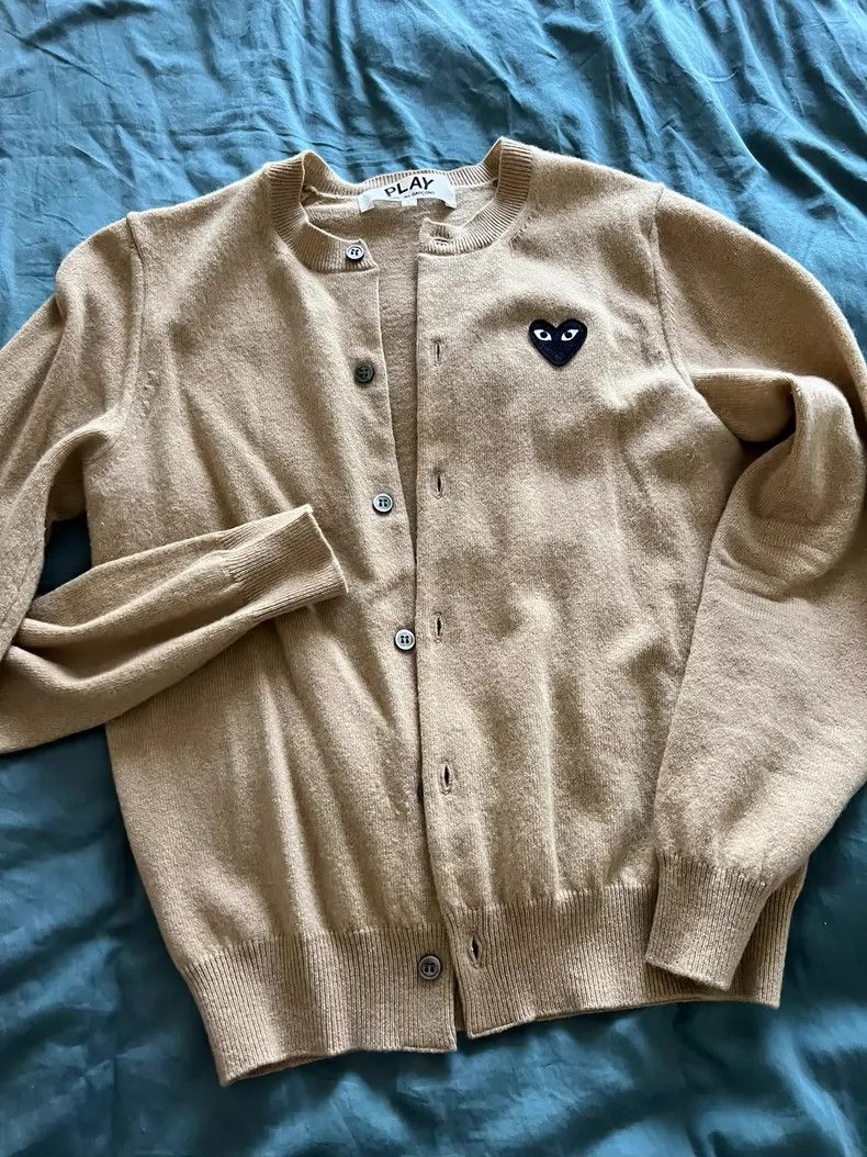 Comme des Garcons Comme Des Garcons Yellow Cardigan Round Neck Size L / US 10 / IT 46 - 2 Thumbnail