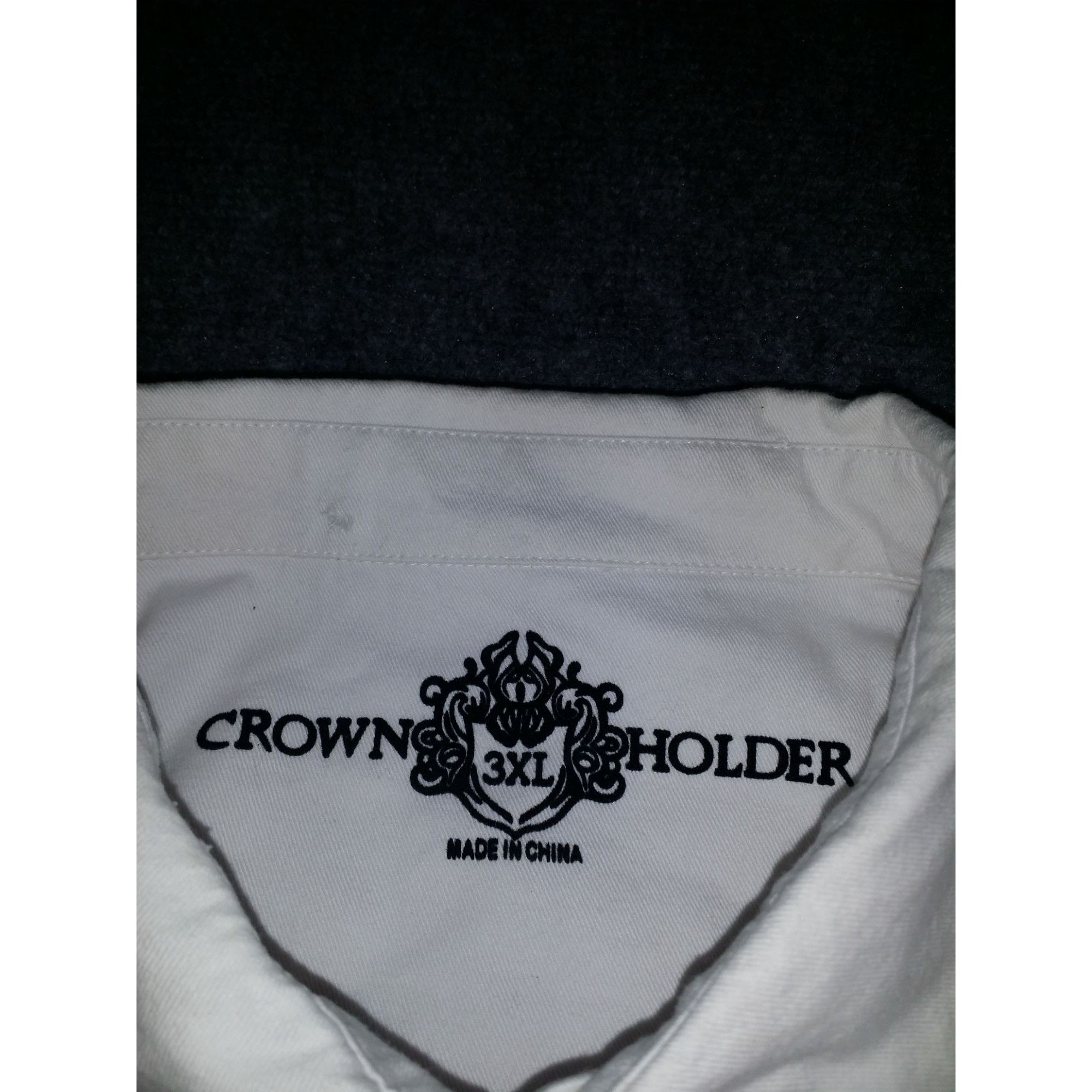 Other Crown Holder Button UP Shirt Men Sz 3XL White Rhinestone Emb Size US XXL / EU 58 / 5 - 5 Thumbnail