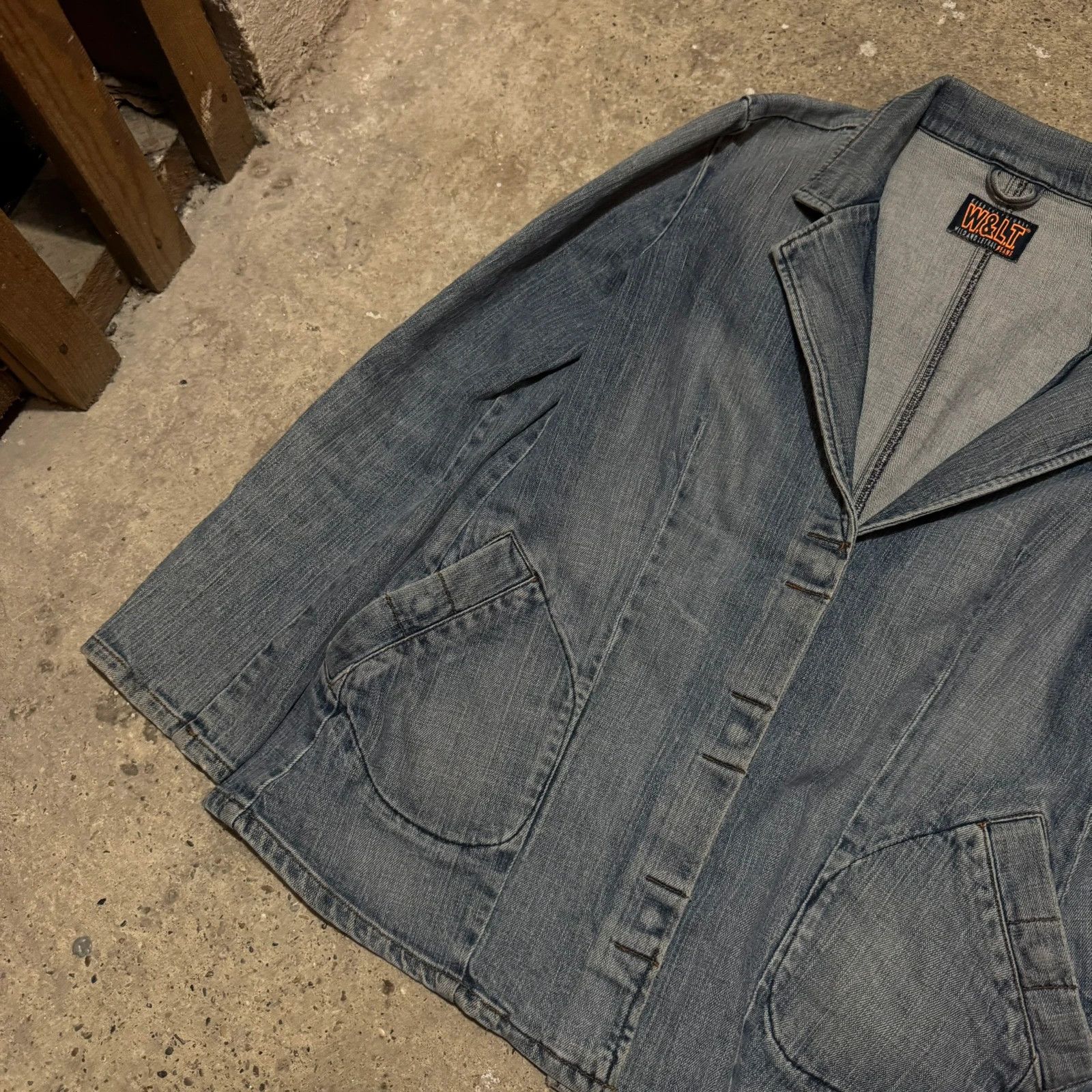 Walter Van Beirendonck Walter van Beirendonck wl&t denim jeans jacket 90s Size US L / EU 52-54 / 3 - 3 Thumbnail