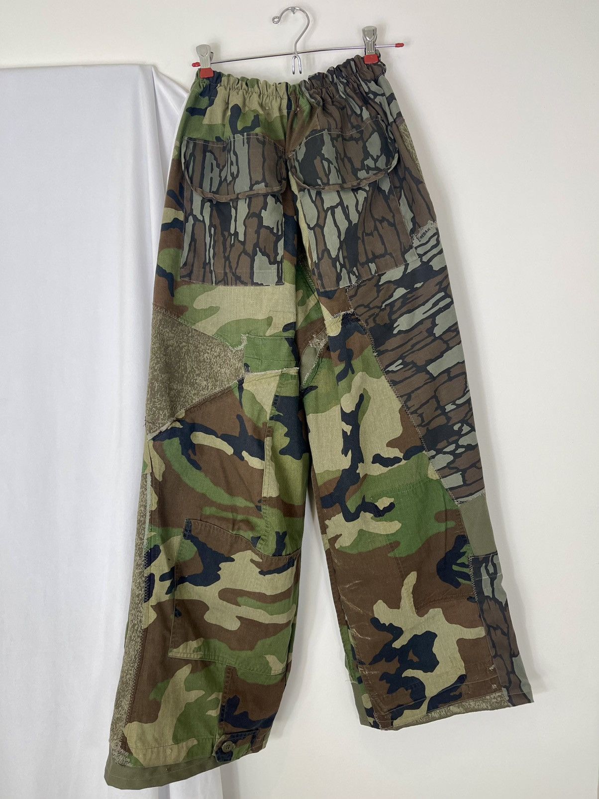 Chorley × Handmade Deconstructed UpCycled Military camo cargo pants patchwork Size US 34 / EU 50 - 2 Thumbnail