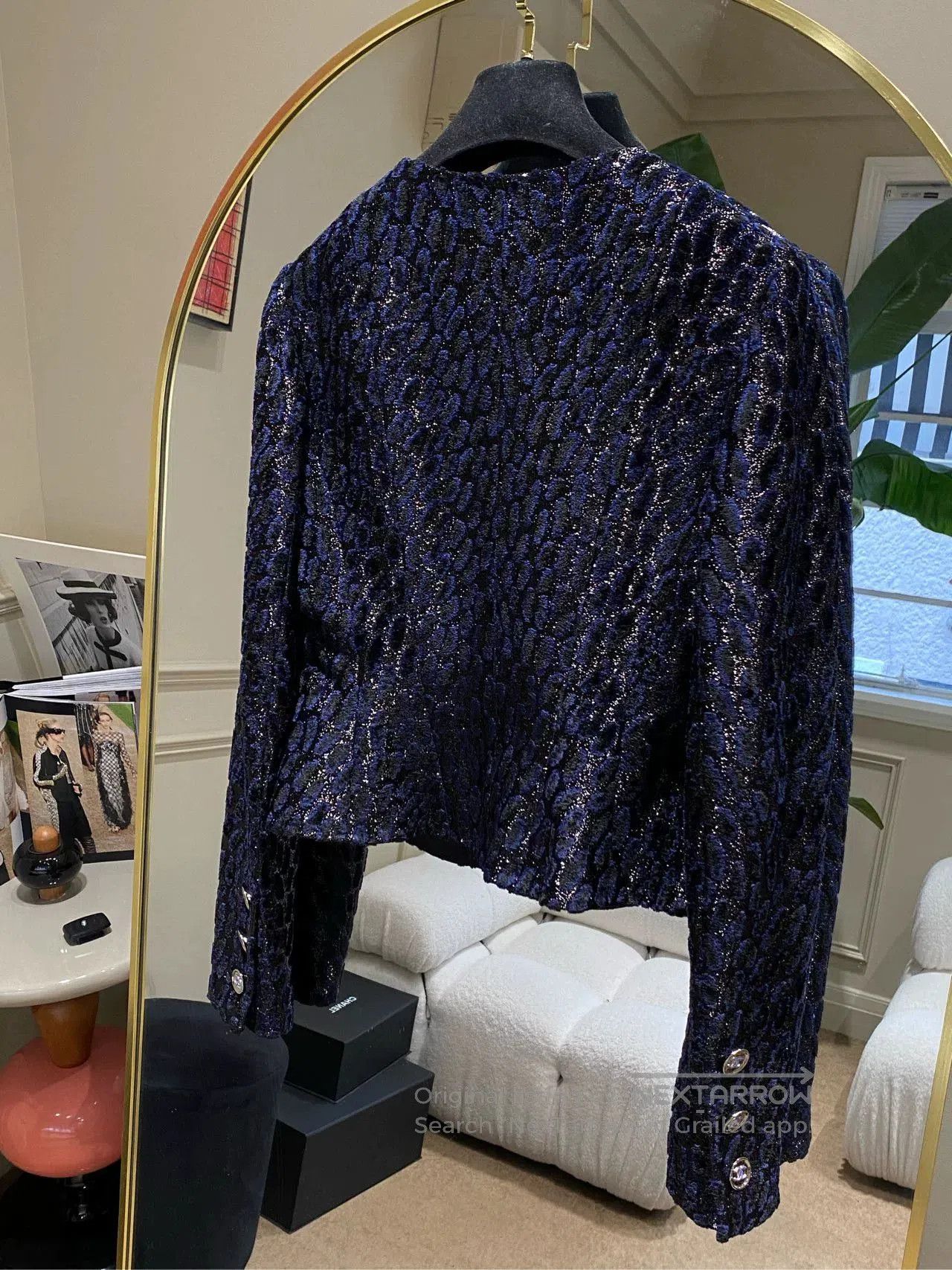 Chanel Chanel 23A Velvet Leopard Cardigan. Size US XS / EU 42 / 0 - 2 Thumbnail