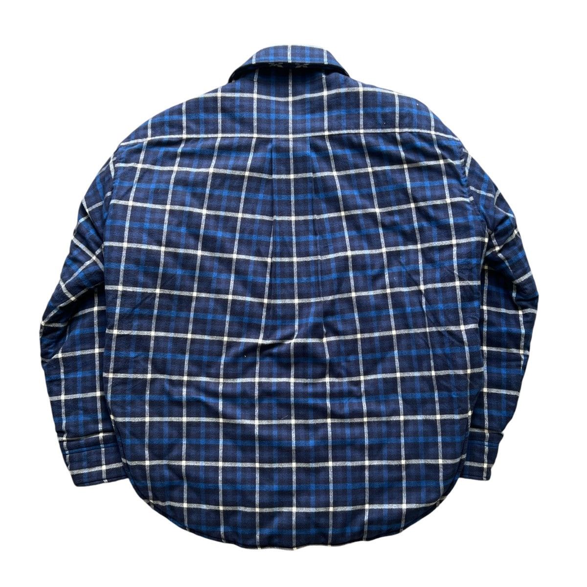 BALENCIAGA 2017AW FLANNEL PADDED OVERSIZED SHIRTS JACKET