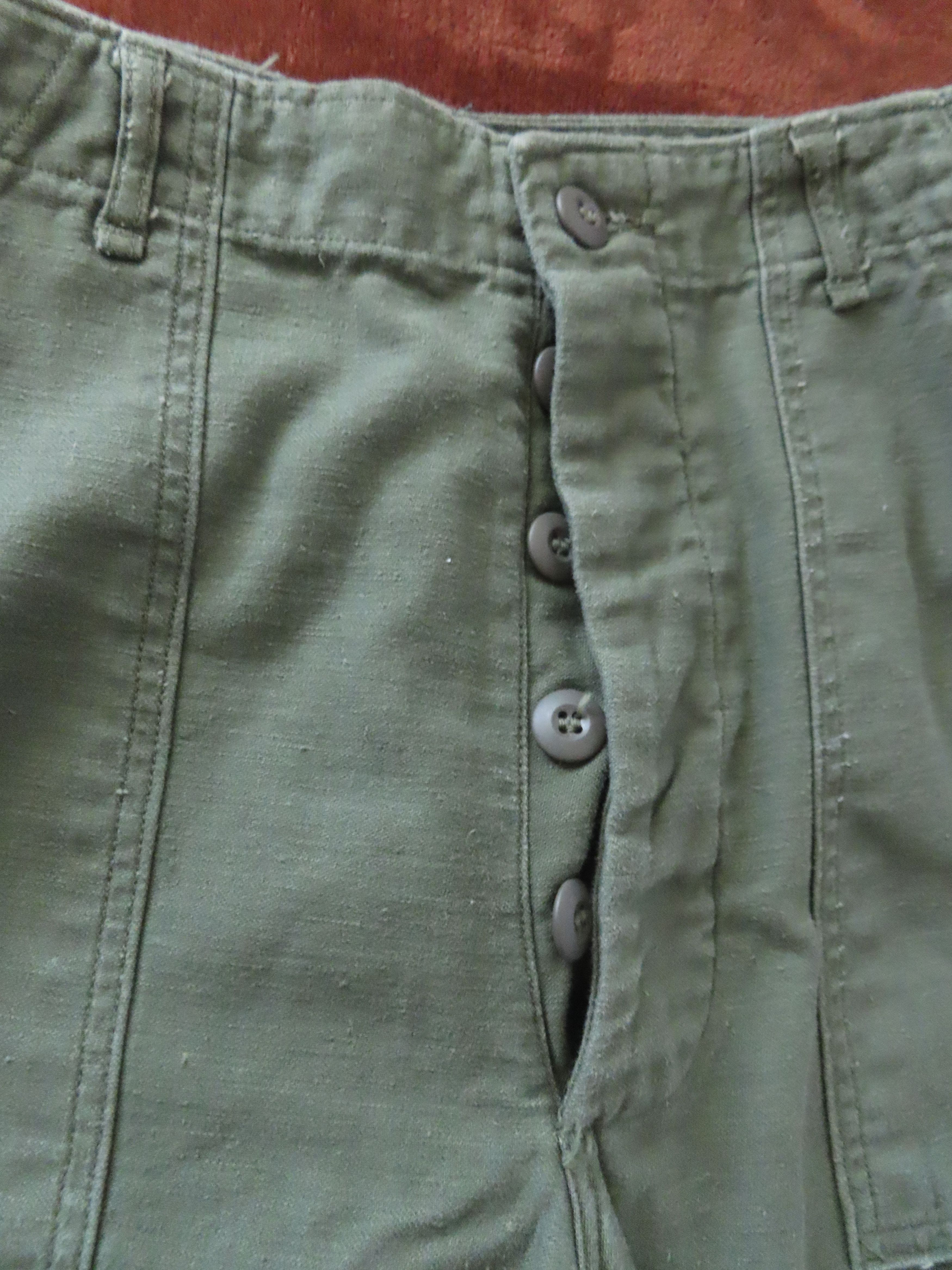 Vintage Vietnam Era Sateen Utility Pant 1972 US Army Trousers OG-107 Size US 32 / EU 48 - 2 Thumbnail