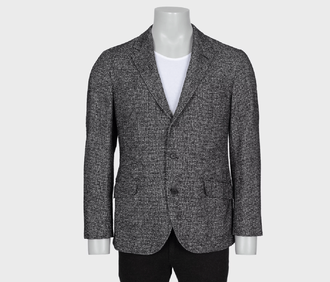 Brunello Cucinelli Brunello Cucinelli men’s black & white micro-pattern jacket Size 50R - 1 Thumbnail