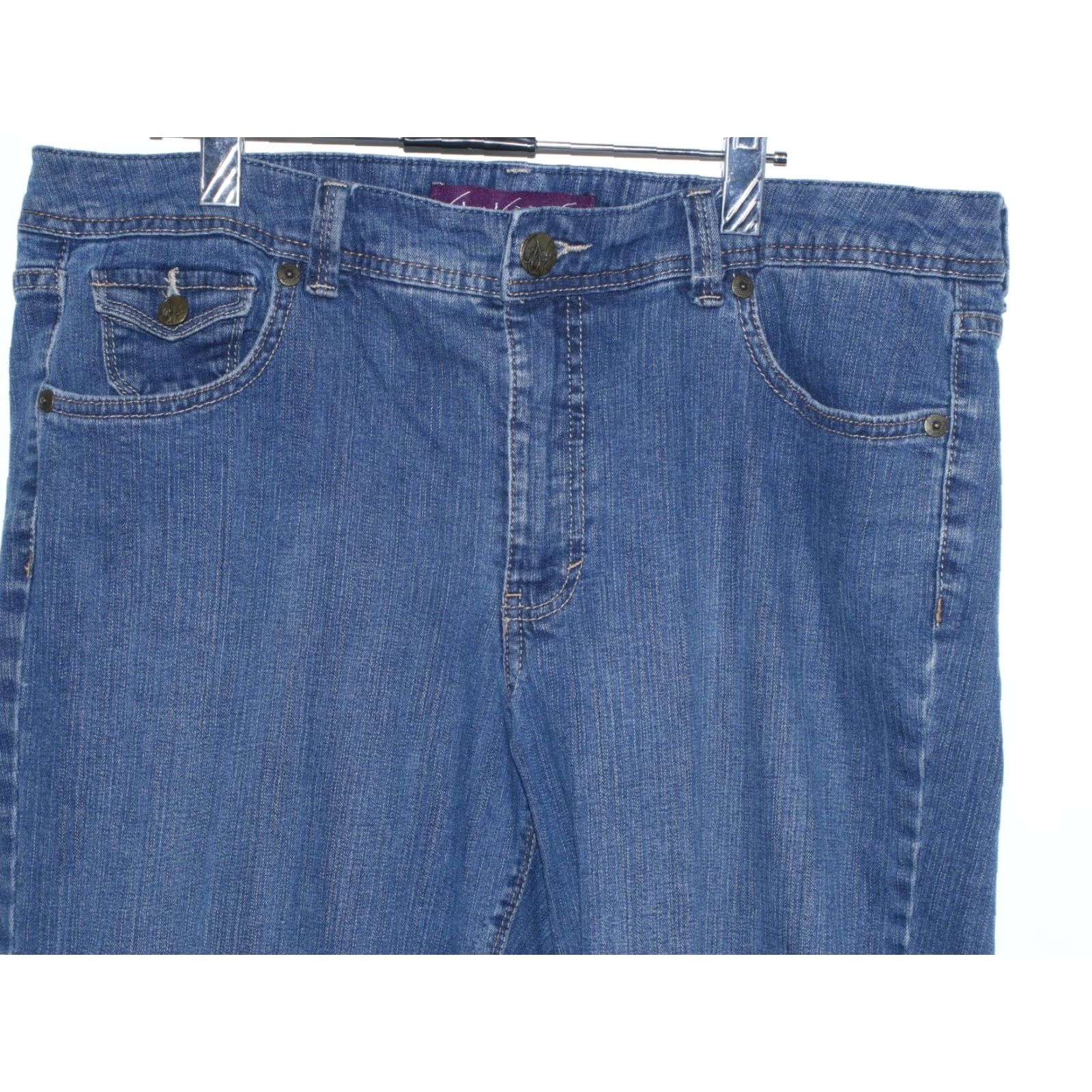 Gloria Vanderbilt Gloria Vanderbilt Amanda Medium Jeans 16 Women's Blue 35X30 High Rise Straight Zip Inseam 30 Comment: VG Size 38" / US 16 / IT 52 - 2 Thumbnail