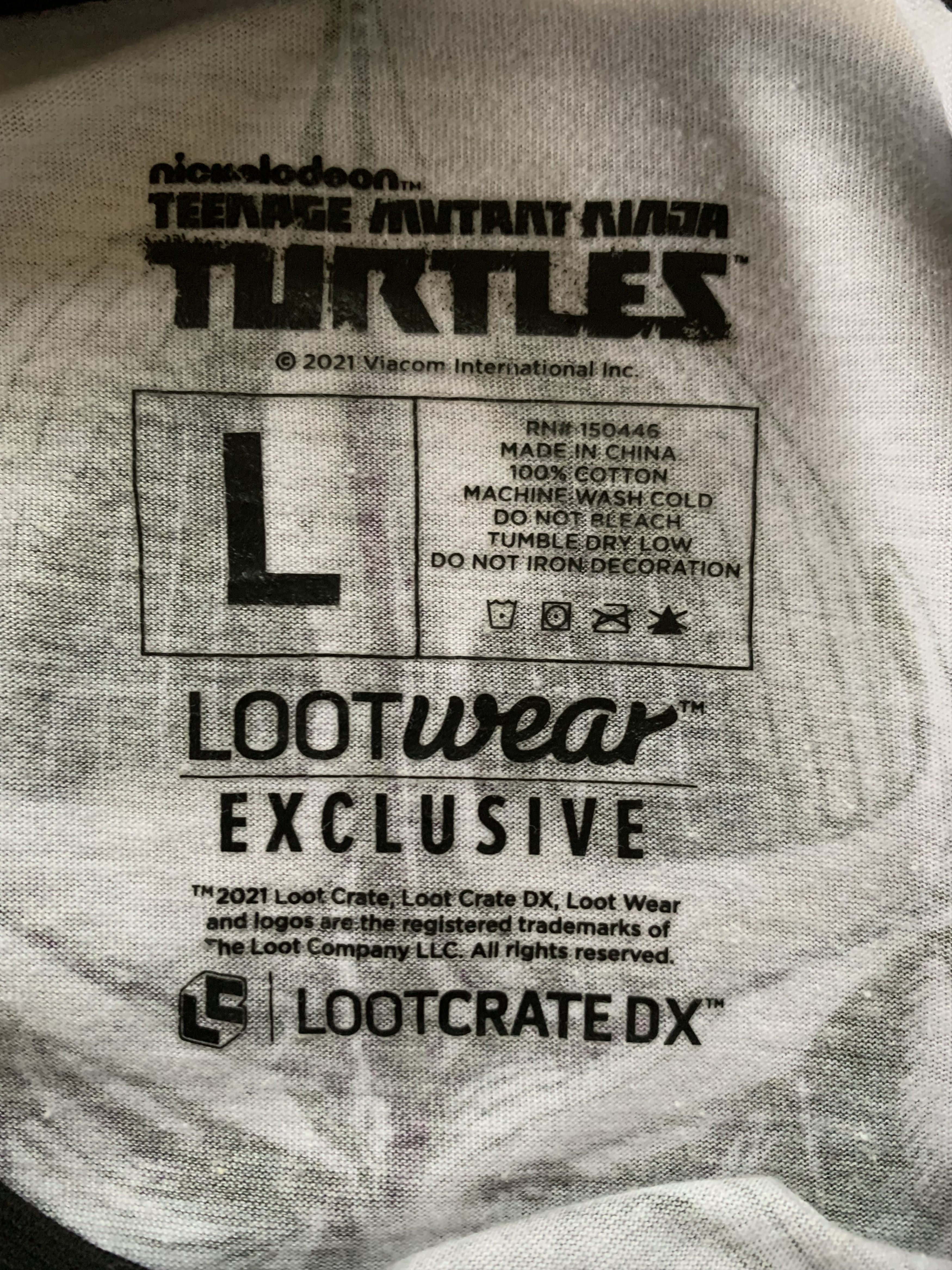 Nickelodeon LootCrate DX Teenage Mutant Ninja Turtles 3/4 Sleeve Shirt Size US L / EU 52-54 / 3 - 6 Thumbnail