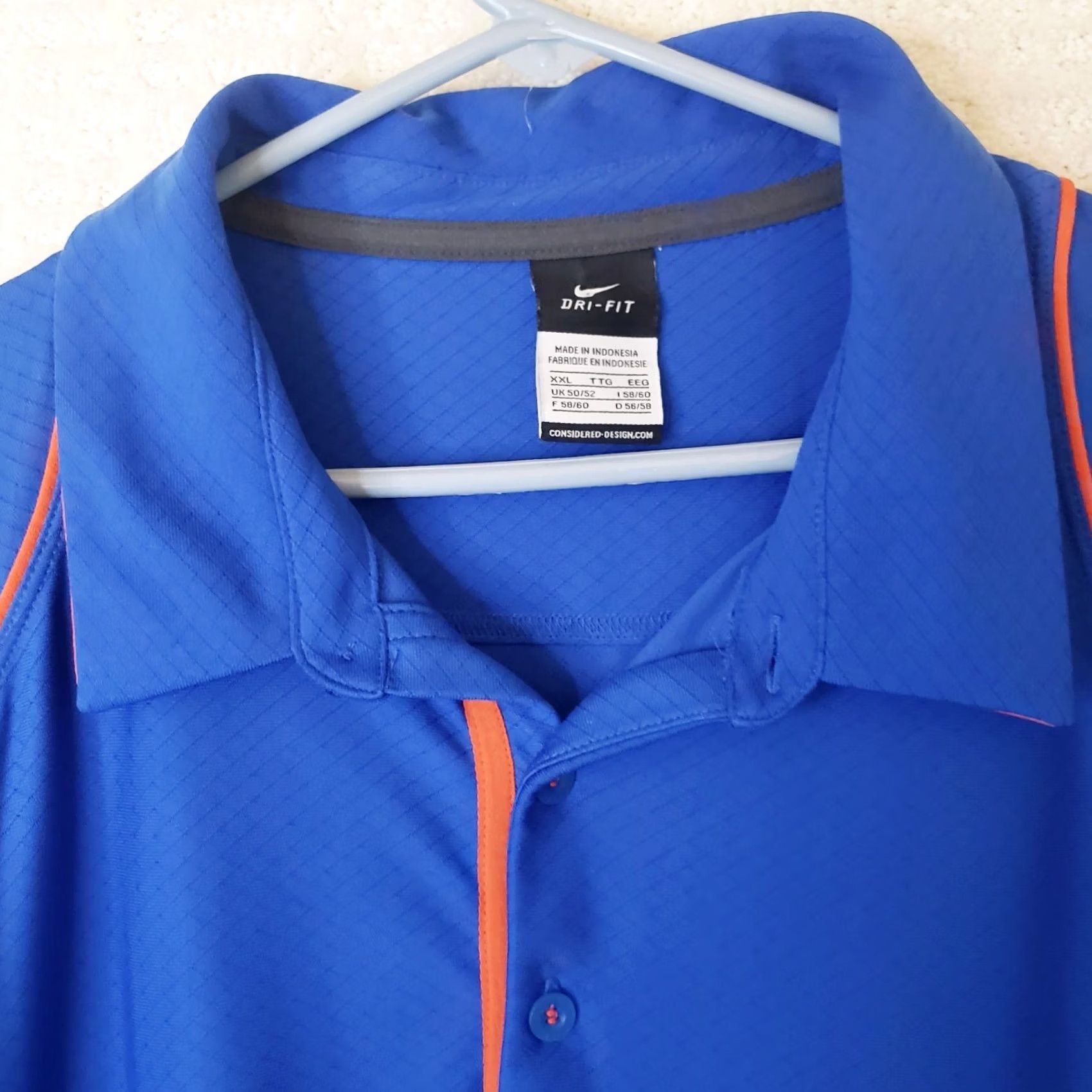 Nike Nike Polo Men's 2XL Blue Florida Gators Dri-Fit Polyester Golf Shirt Size US XXL / EU 58 / 5 - 6 Thumbnail