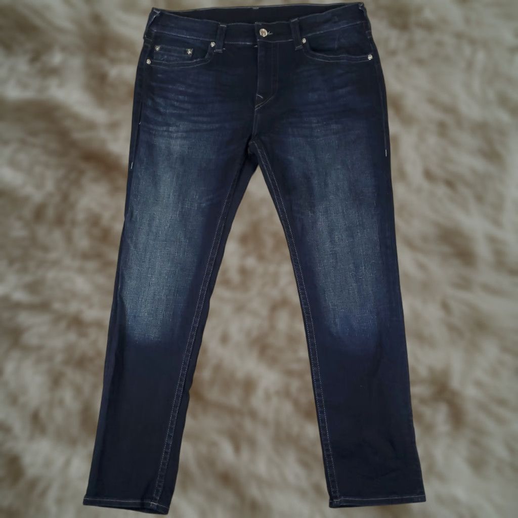 True Religion True Religion Jeans Mens 38x32 Blue Rocco Relaxed Skinny Pants Size US 38 / EU 54 - 1 Thumbnail