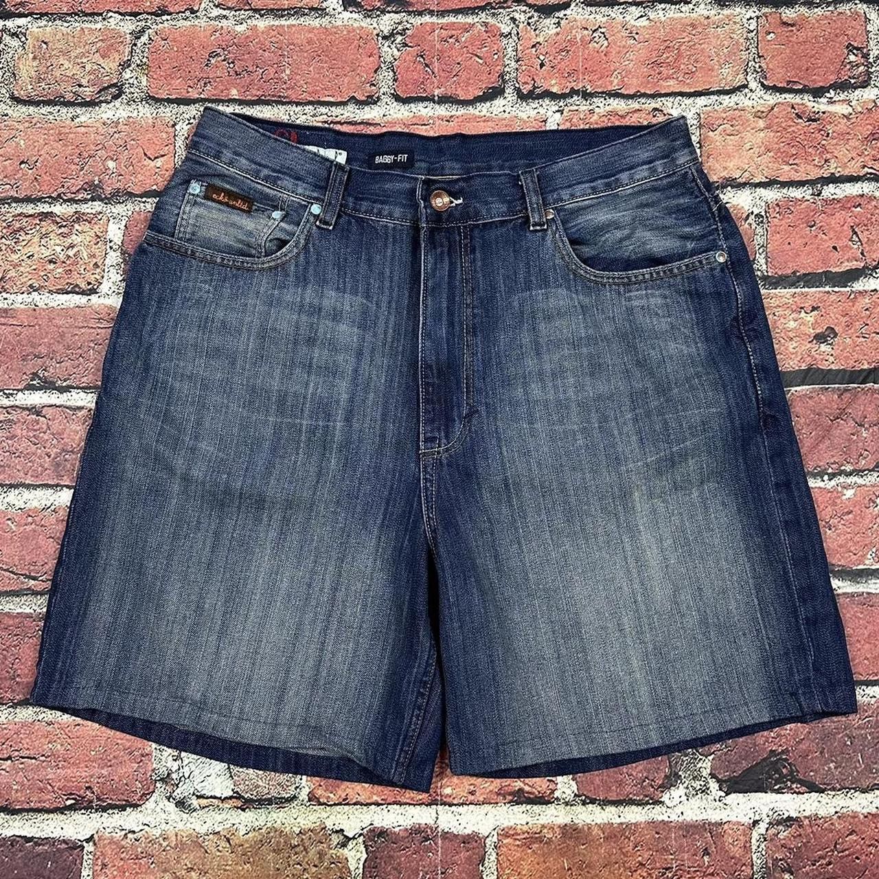 Southpole Vintage Ecko Unltd Denim Shorts Baggy Skater Y2K Wide Leg Size US 36 / EU 52 - 2 Thumbnail