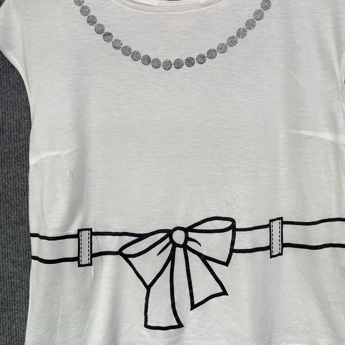 agnes b. Agnes B Ribbon T Shirt Size S / US 4 / IT 40 - 2 Thumbnail