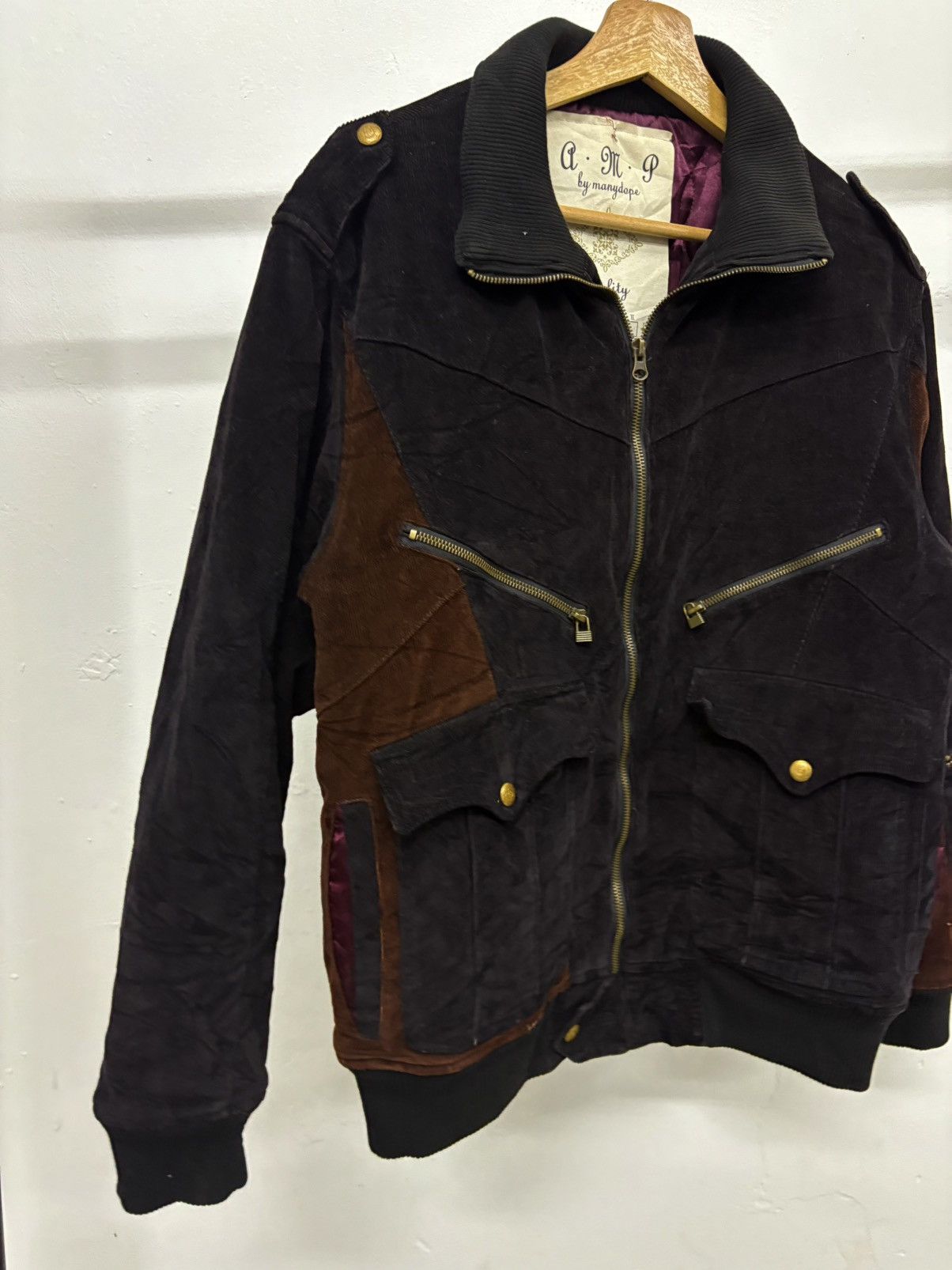 14th Addiction AMP Manydope Corduroy Bomber Issey Miyake Patchwork Style Size US M / EU 48-50 / 2 - 12 Thumbnail