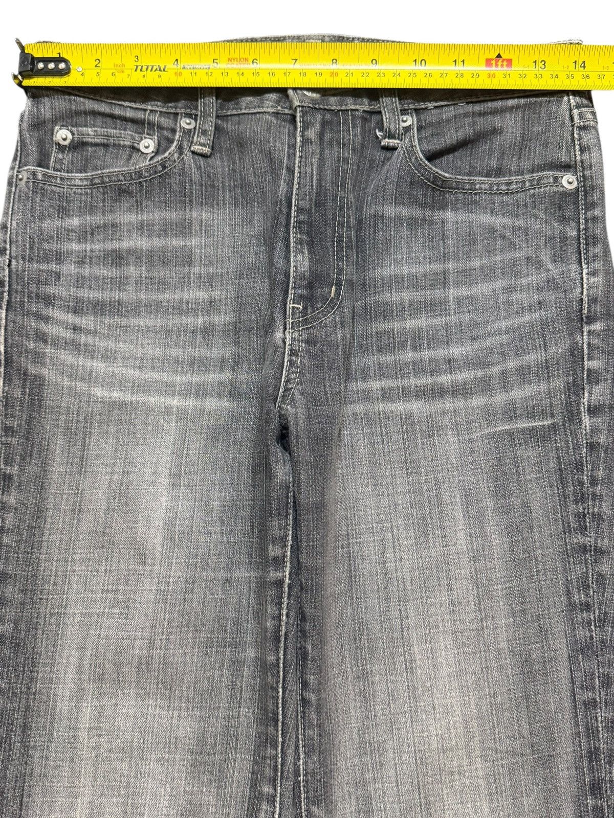 Uniqlo Vintage Japanese Uniqlo Faded Wash Whiskers Wide Leg Flare Size US 28 / EU 44 - 11 Thumbnail