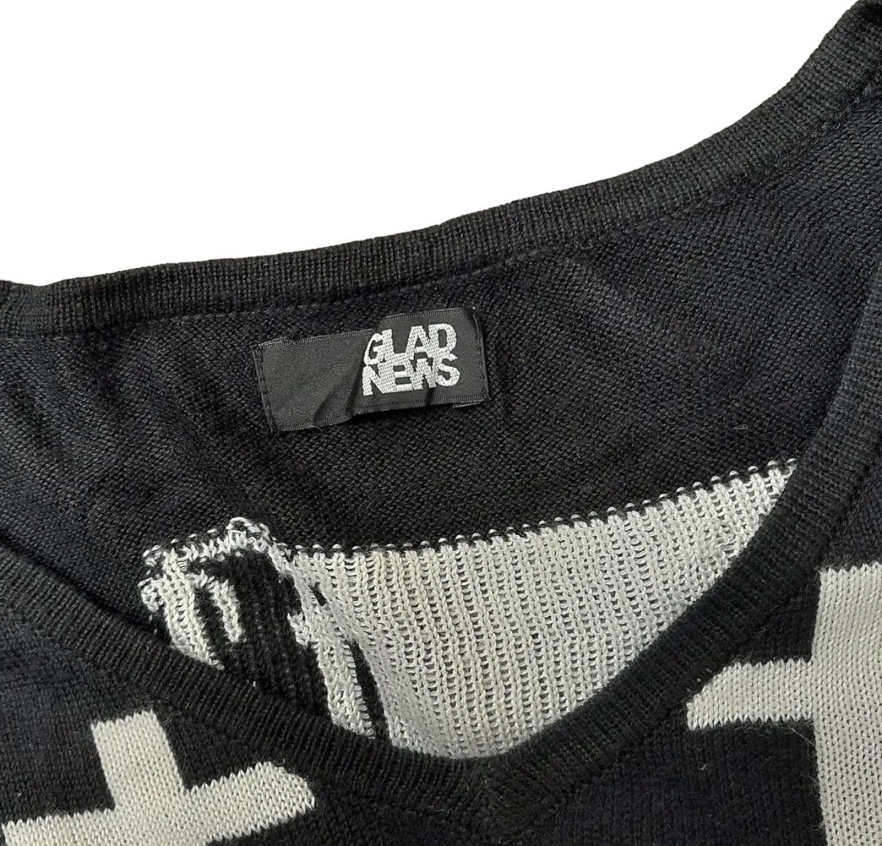 Hysteric Glamour 2000's Glad News Cross Skull Distressed Knit Size US M / EU 48-50 / 2 - 3 Thumbnail